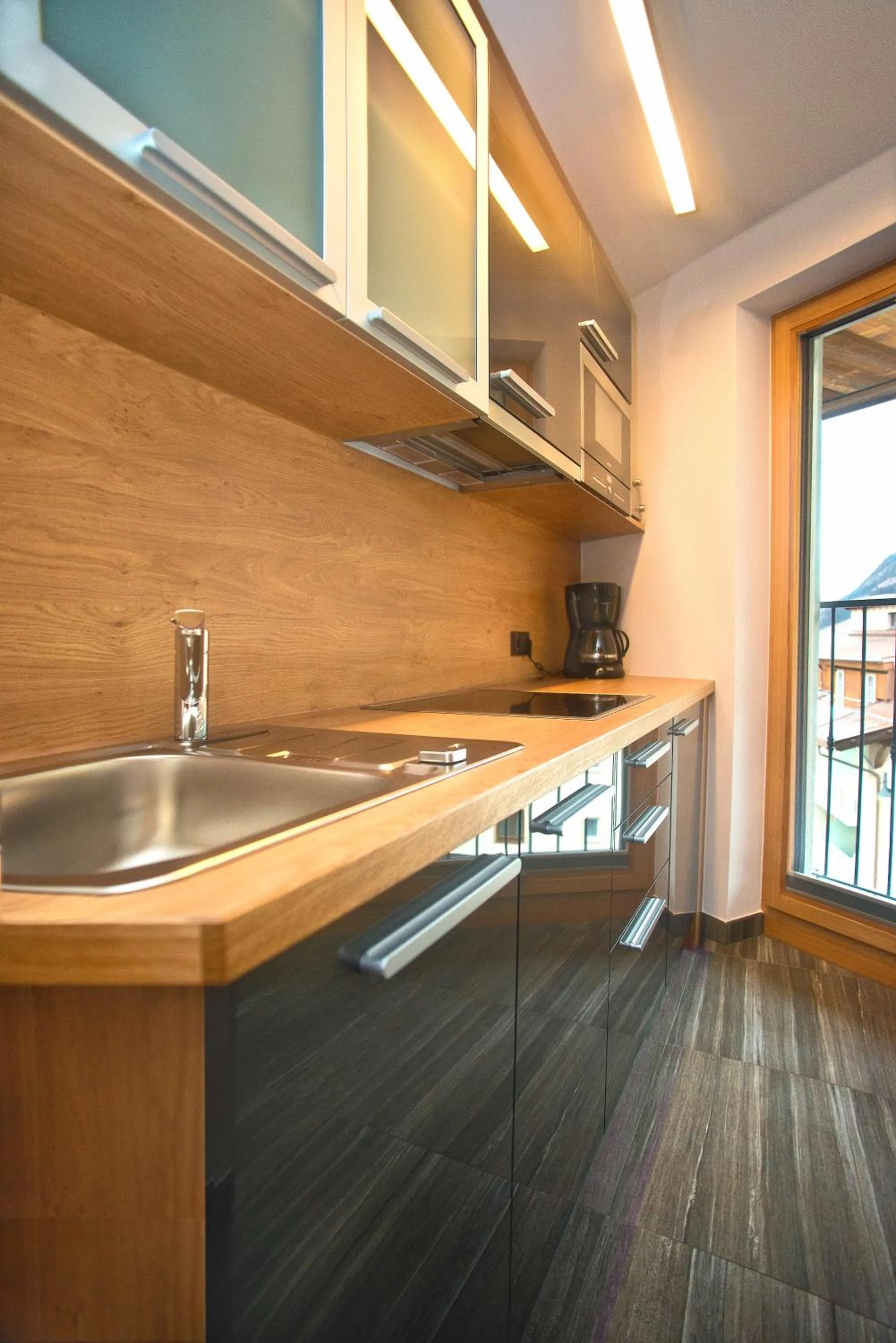 Kitchen or kitchenette in Hotel Garni Fimba