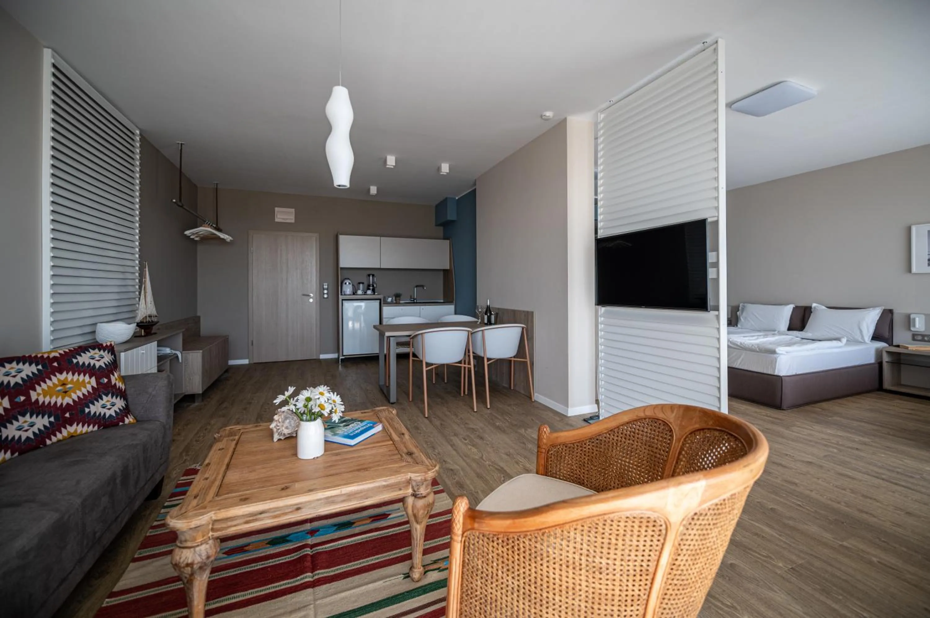 Bed in Romance Hotel and Family Suites