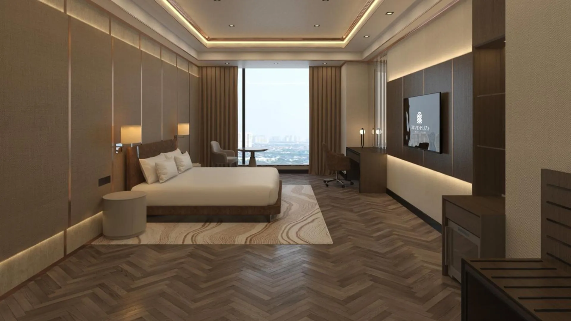 Bedroom, Bed in Grand Plaza Hotel Hanoi