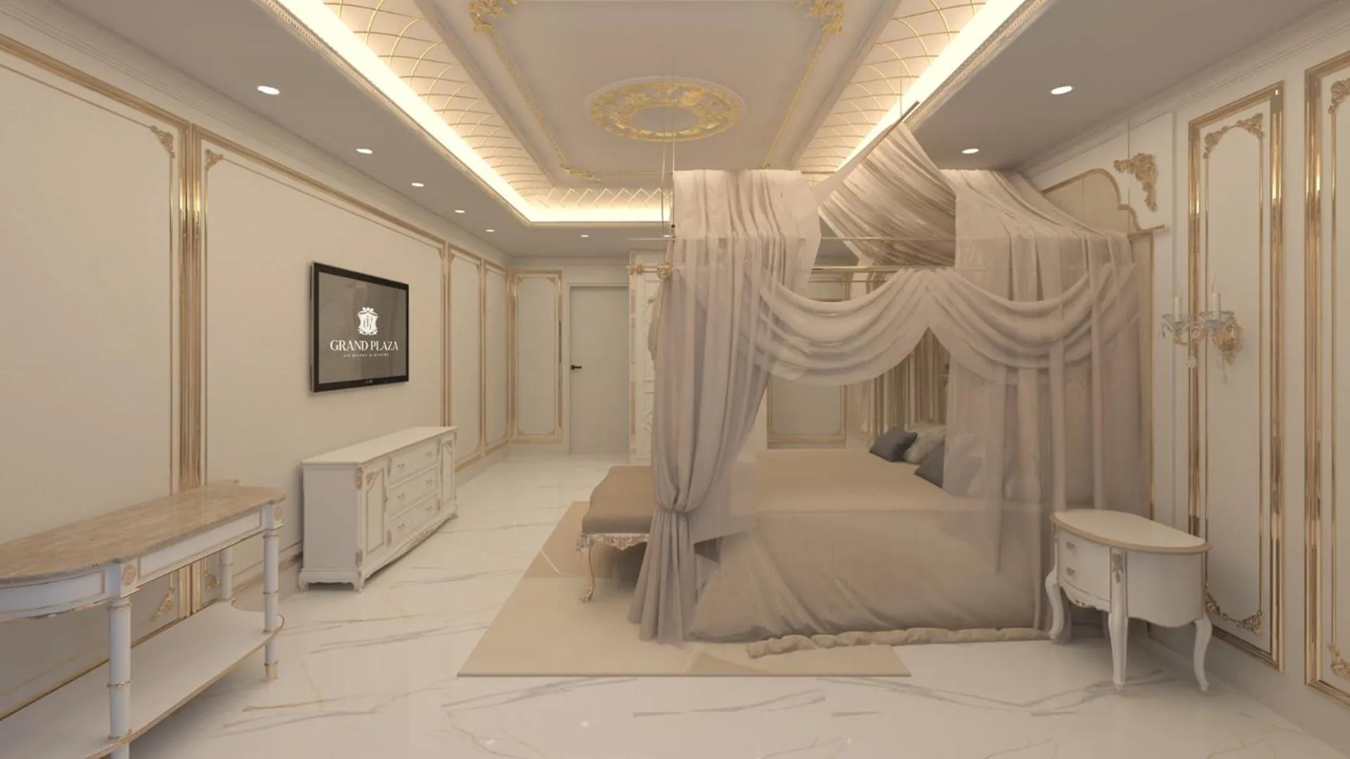 Bed in Grand Plaza Hotel Hanoi