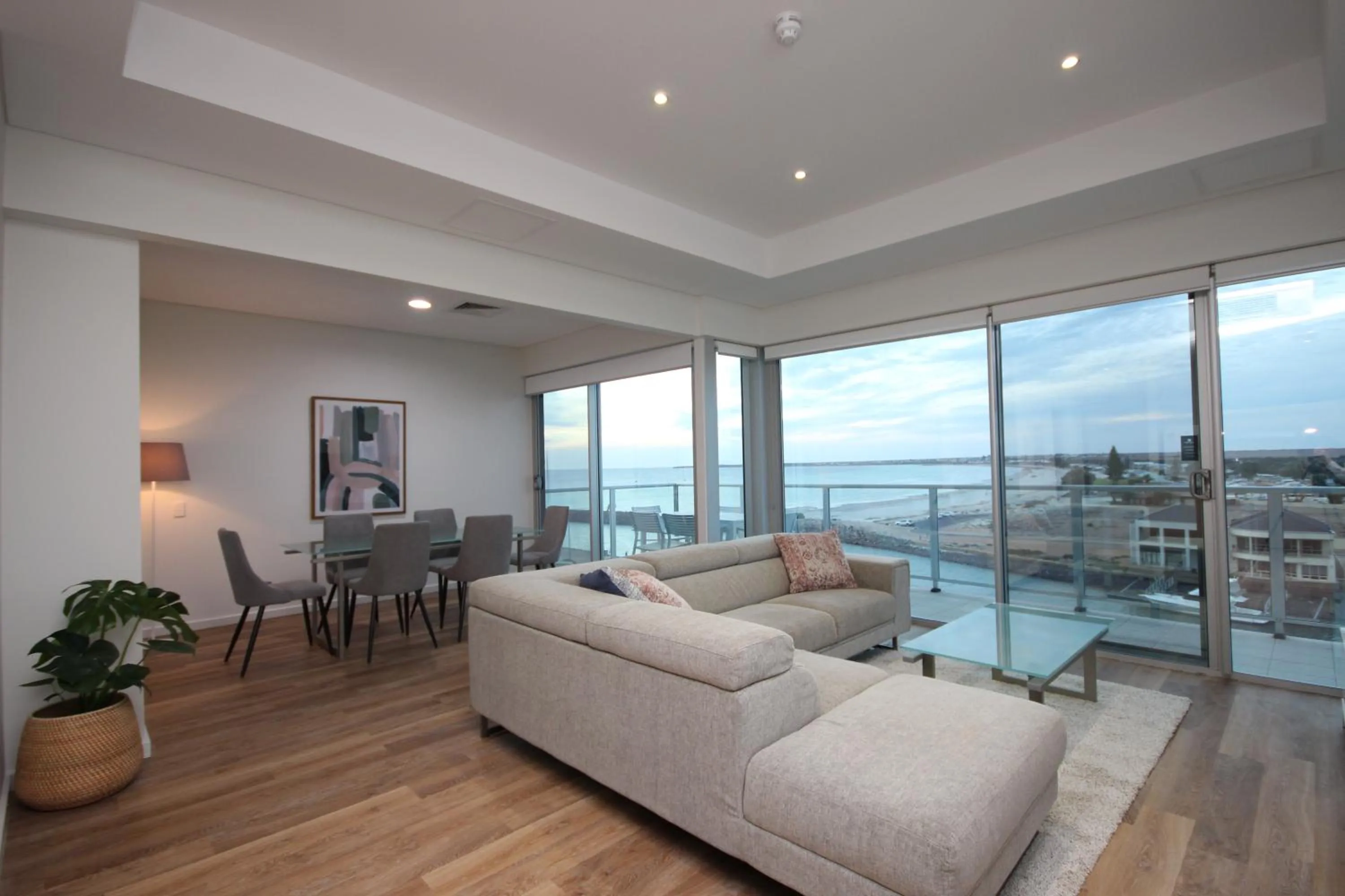 Living room in Wallaroo Marina Apartments