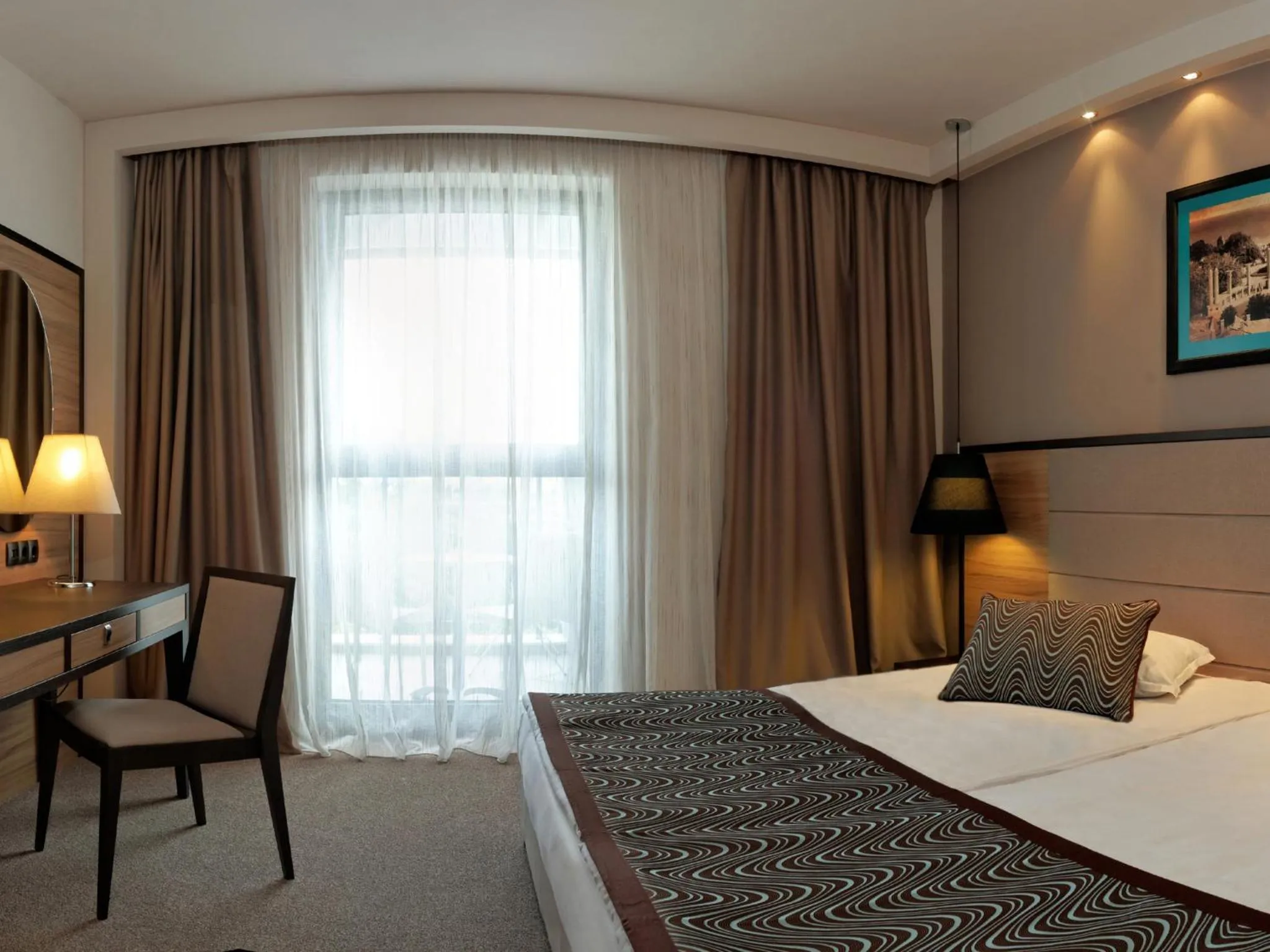 Photo of the whole room, Bed in Astera Hotel & Spa with FREE PRIVATE BEACH