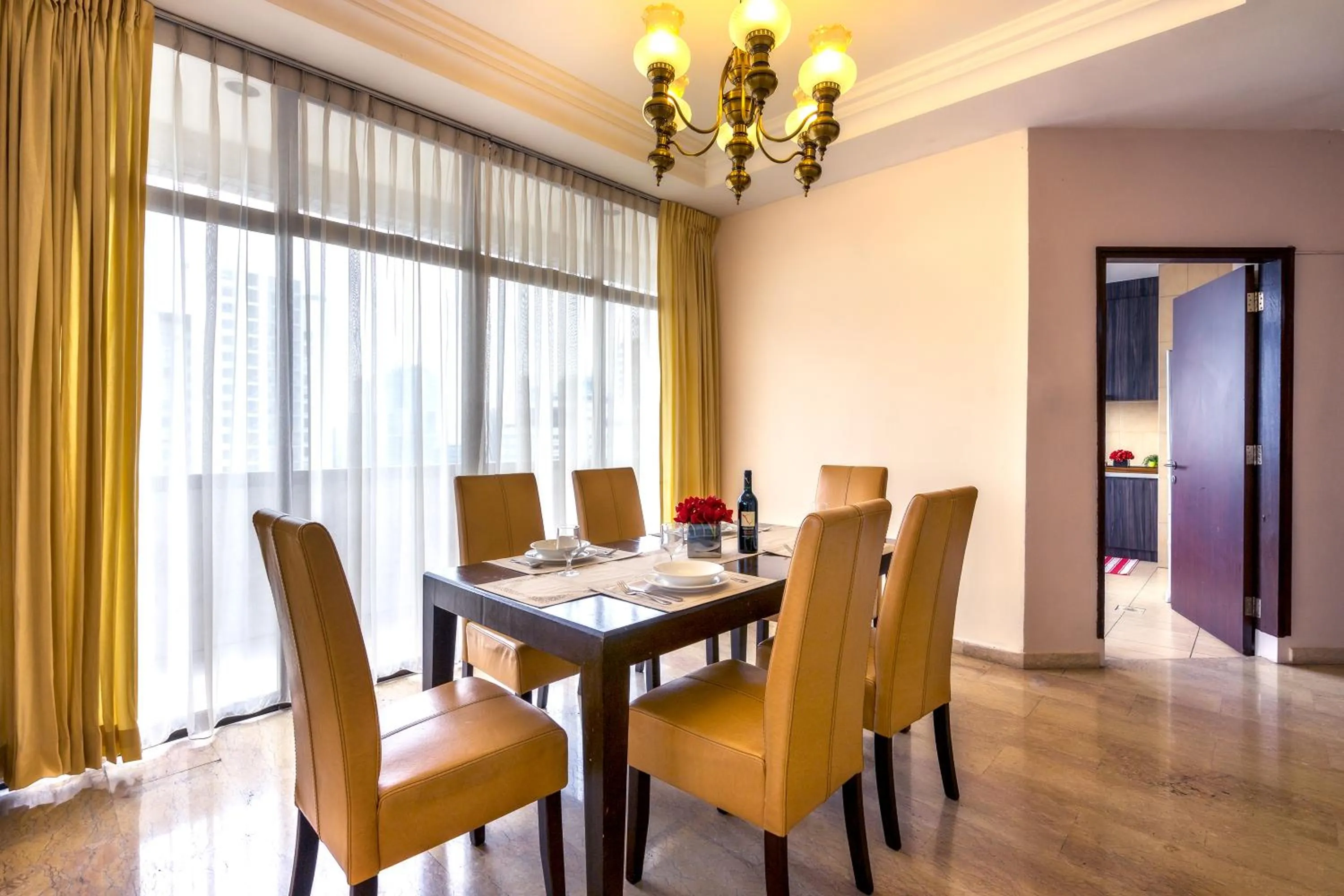 Dining area in Far East Plaza Residences by Far East Hospitality