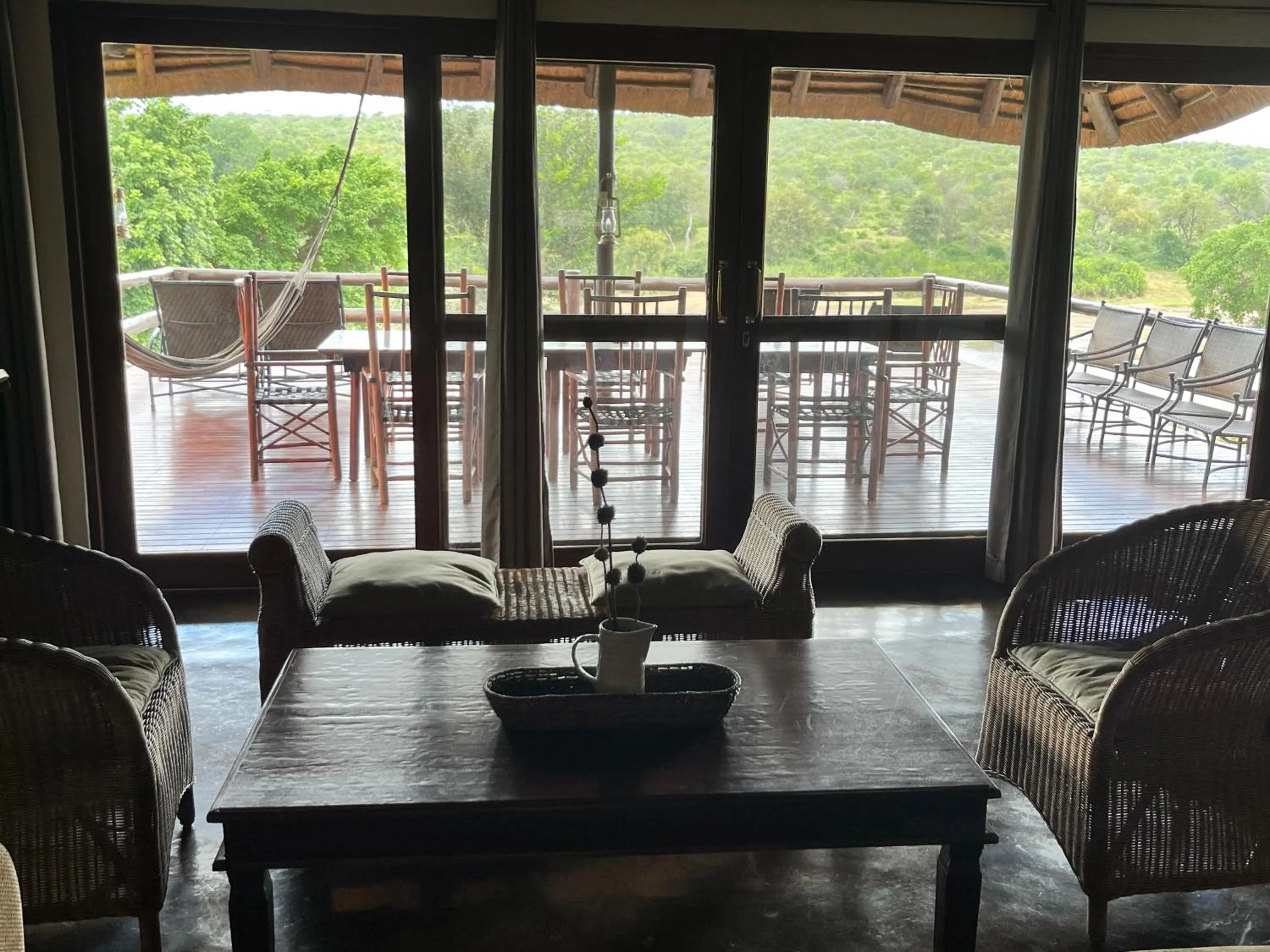 Patio in Nyati Safari Lodge