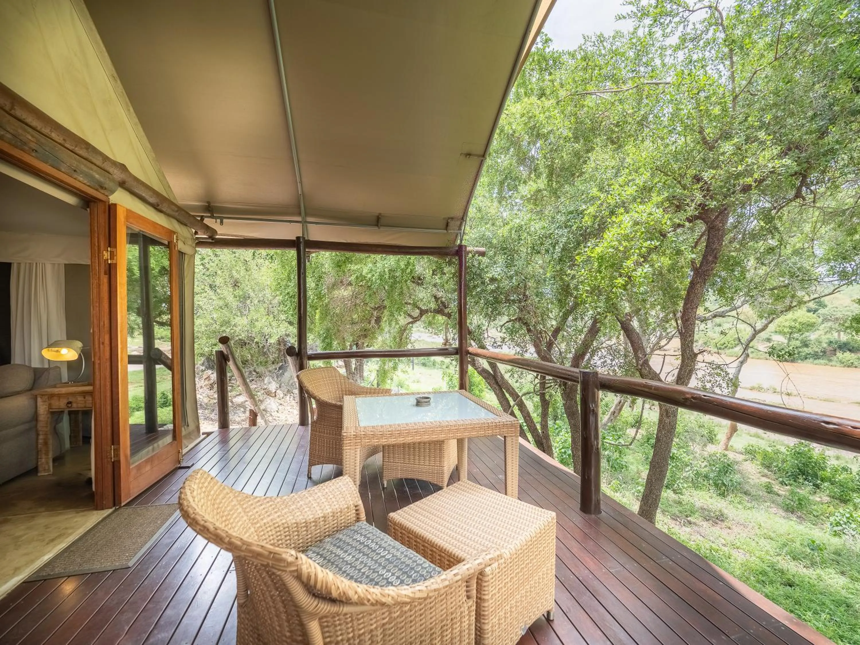 Patio in Nyati Safari Lodge