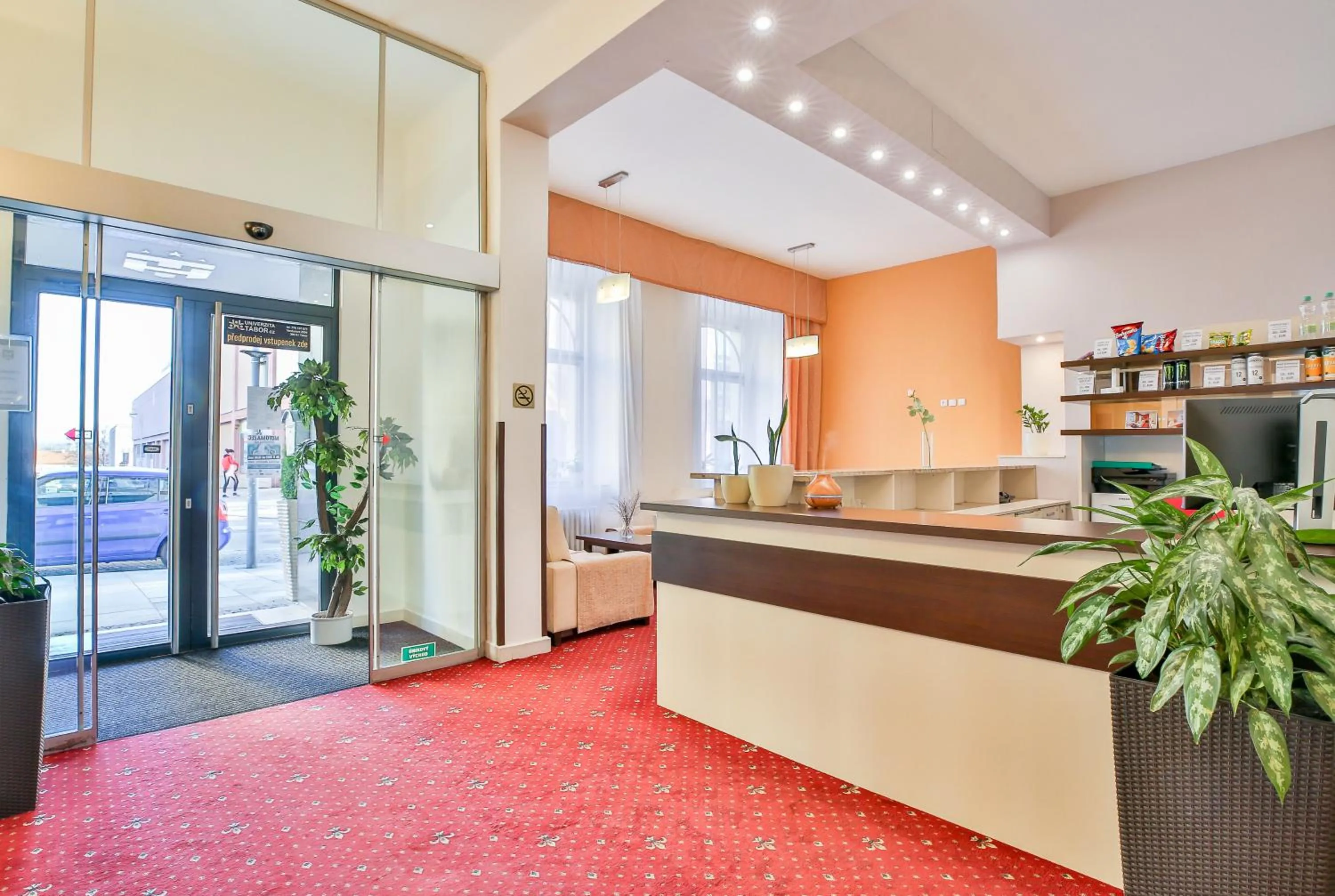 Lobby or reception in Hotel Tábor