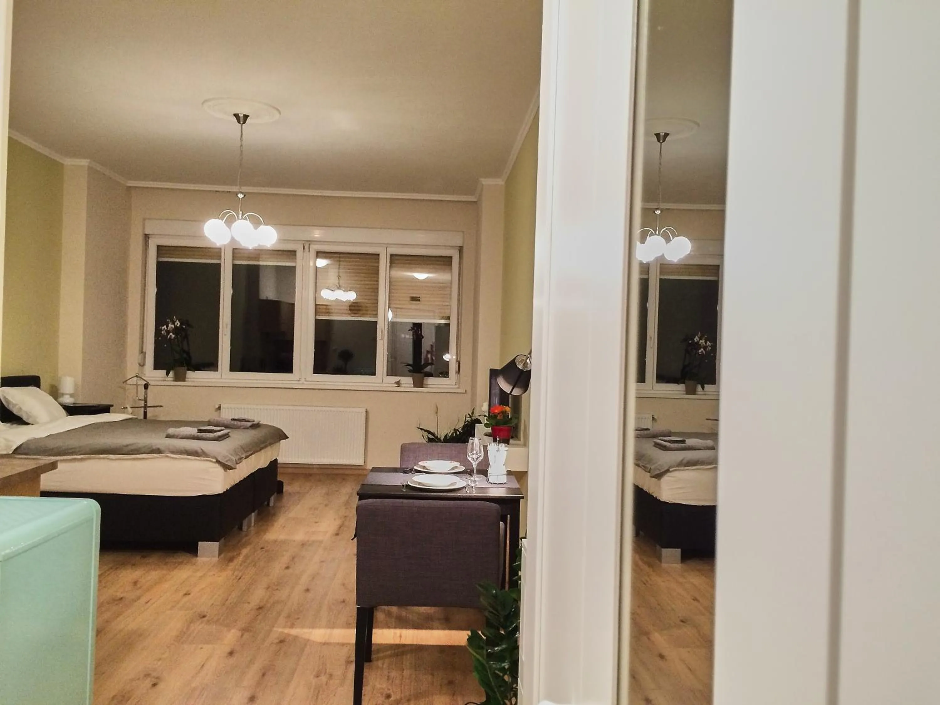 Property building, Bed in Dove Budapest | Apartment