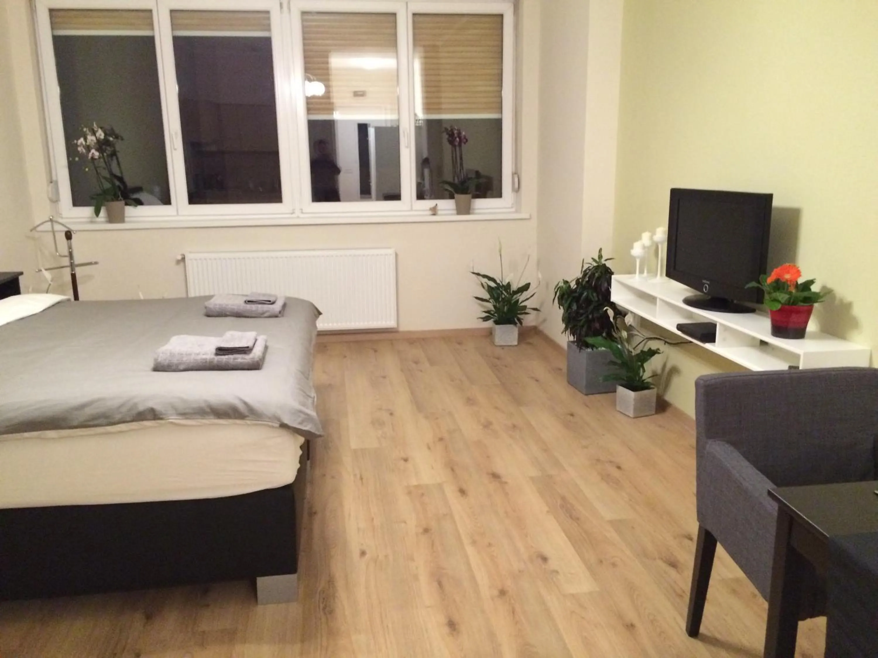 Living room, Bed in Dove Budapest | Apartment