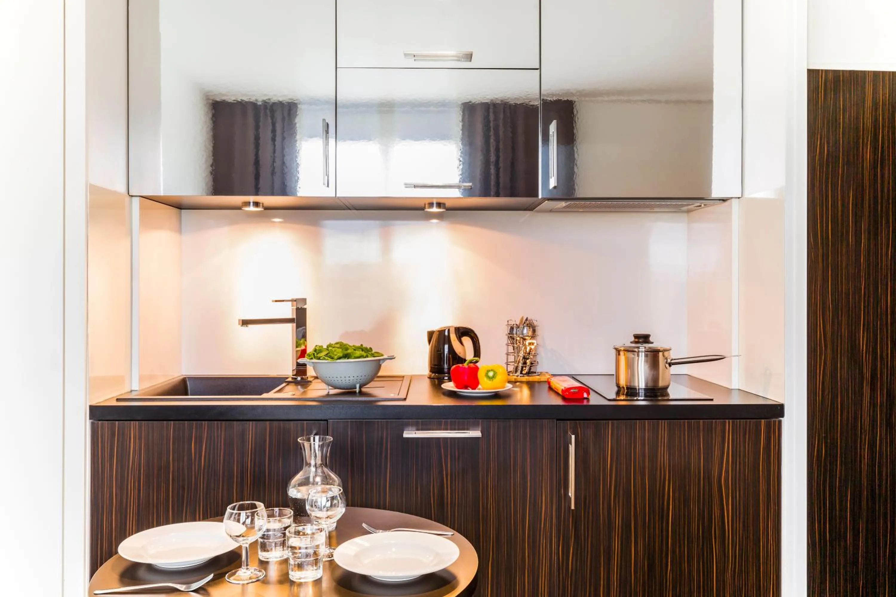 Kitchen or kitchenette in Aparthotel Adagio Marseille Timone