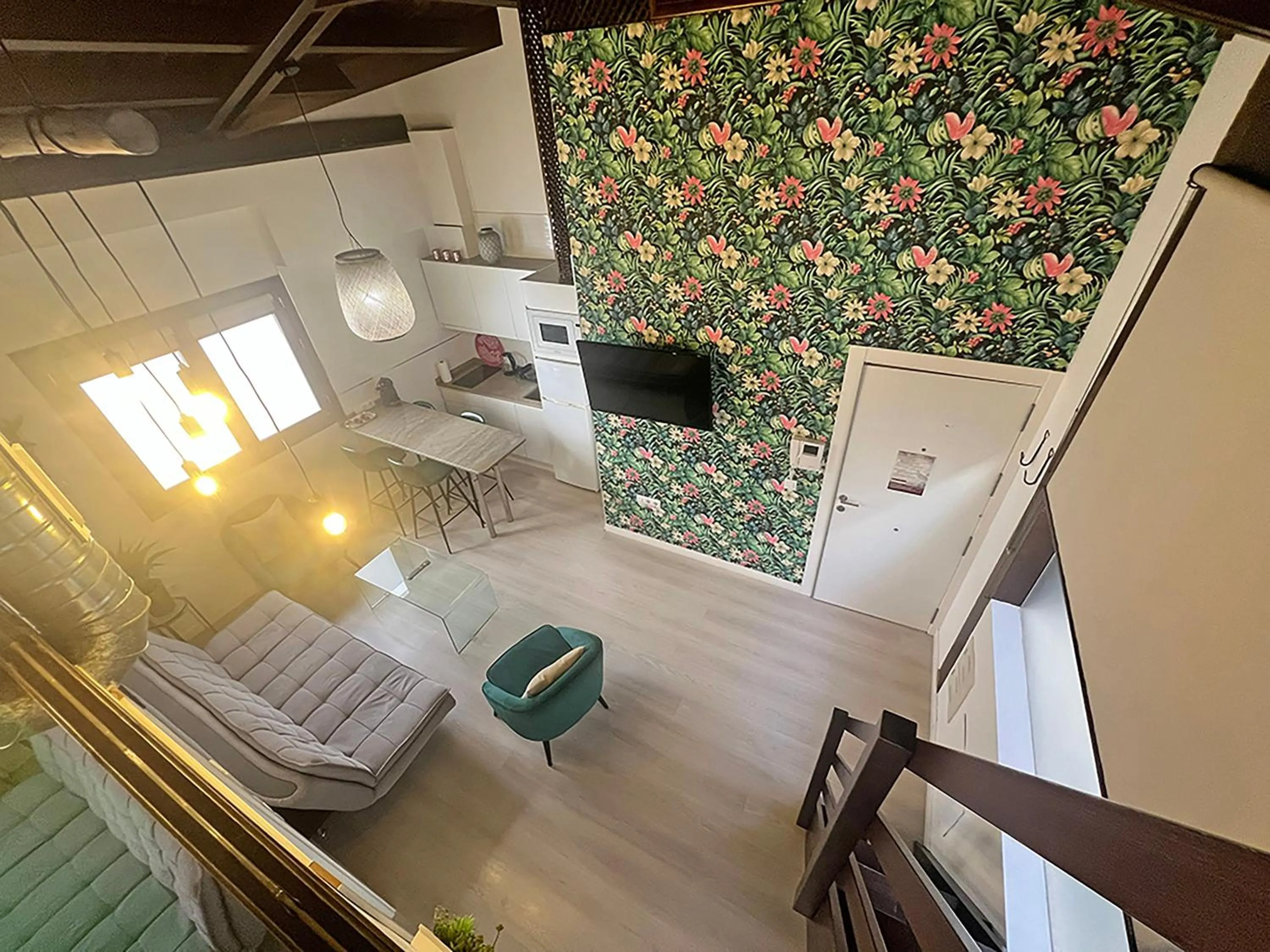 Kitchen or kitchenette, Bed in Apartamentos Real Suites Realejo 3000
