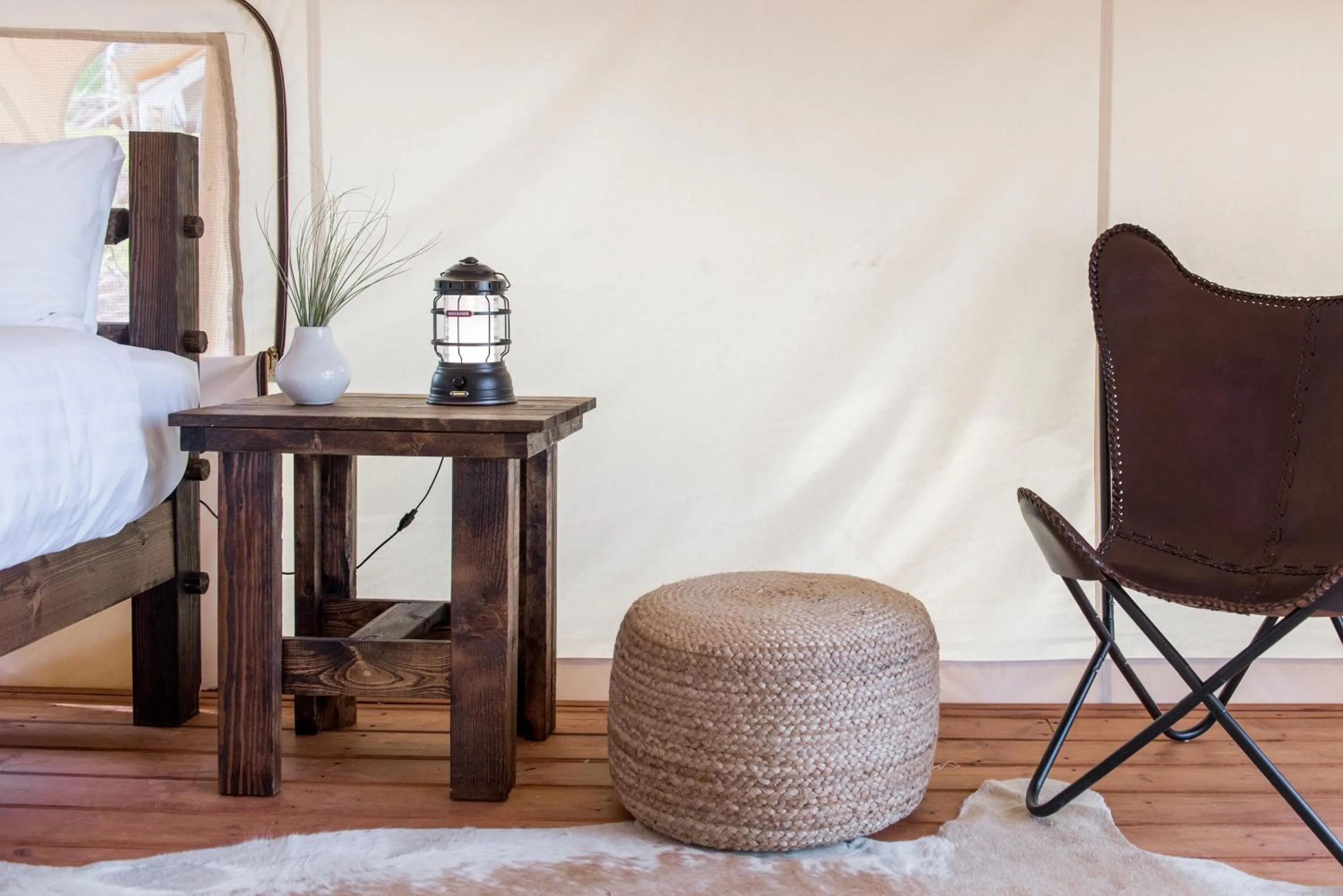 Seating area in Under Canvas Great Smoky Mountains