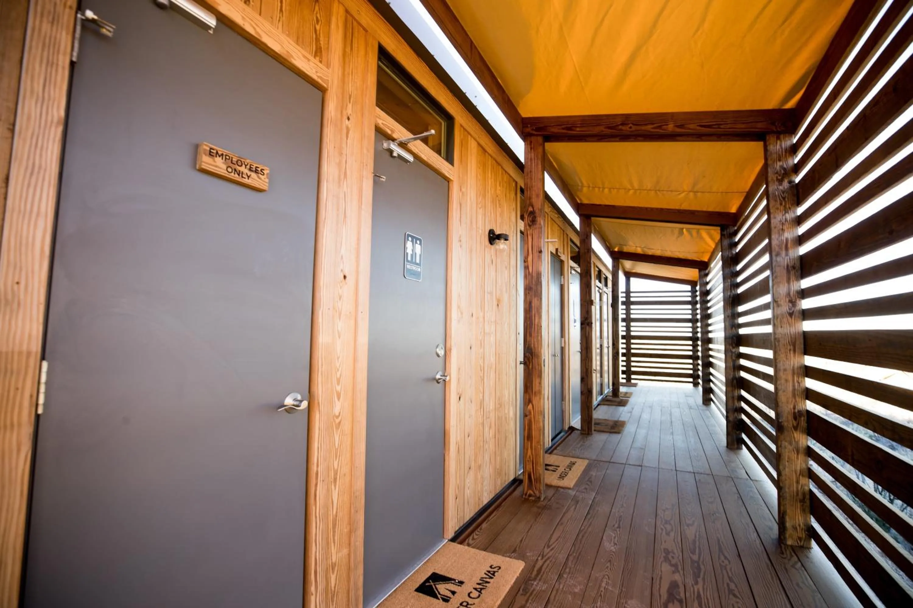 Bathroom in Under Canvas Great Smoky Mountains