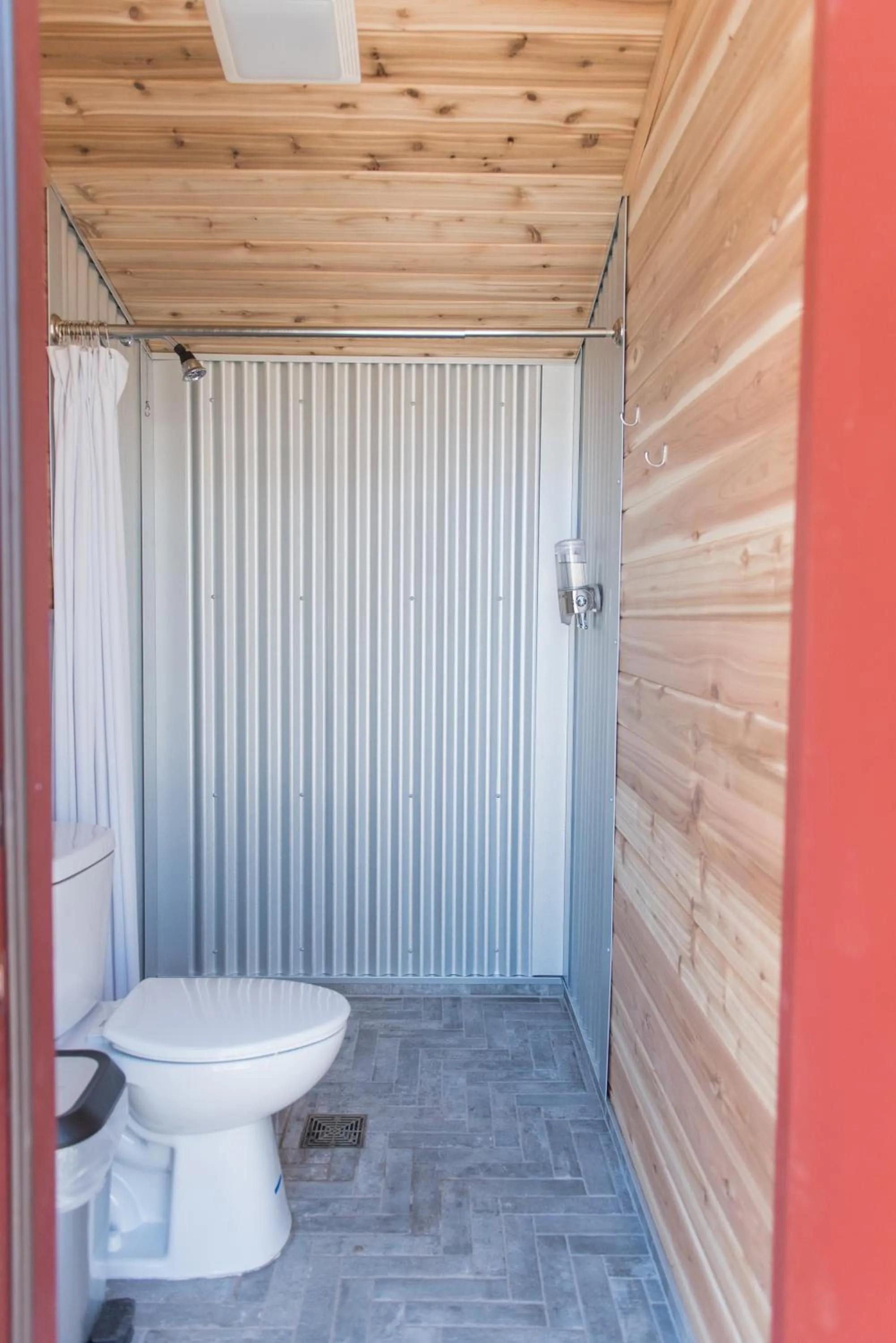 Shower in Under Canvas Great Smoky Mountains