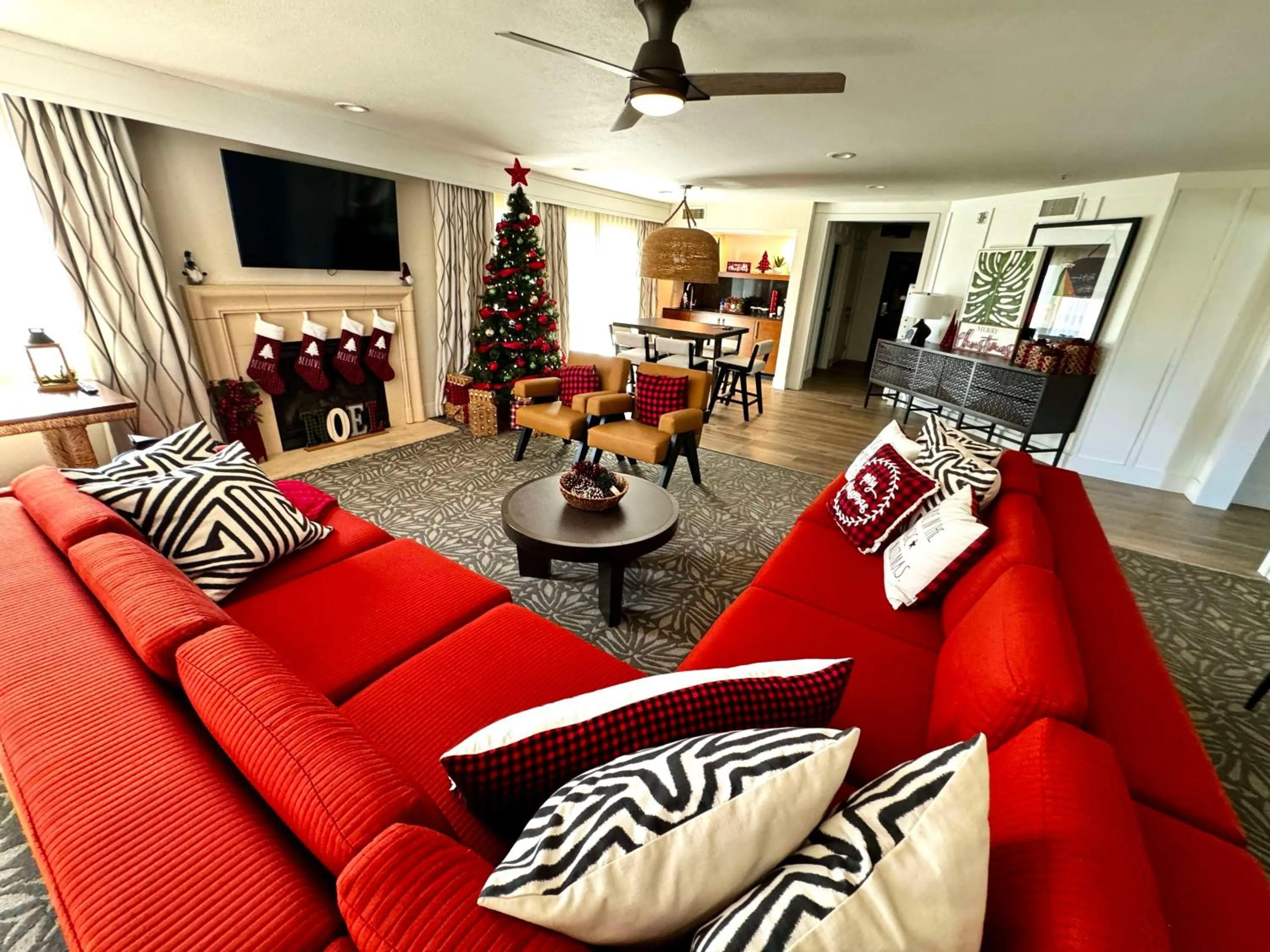 Living room in Zachari Dunes on Mandalay Beach, Curio Collection by Hilton