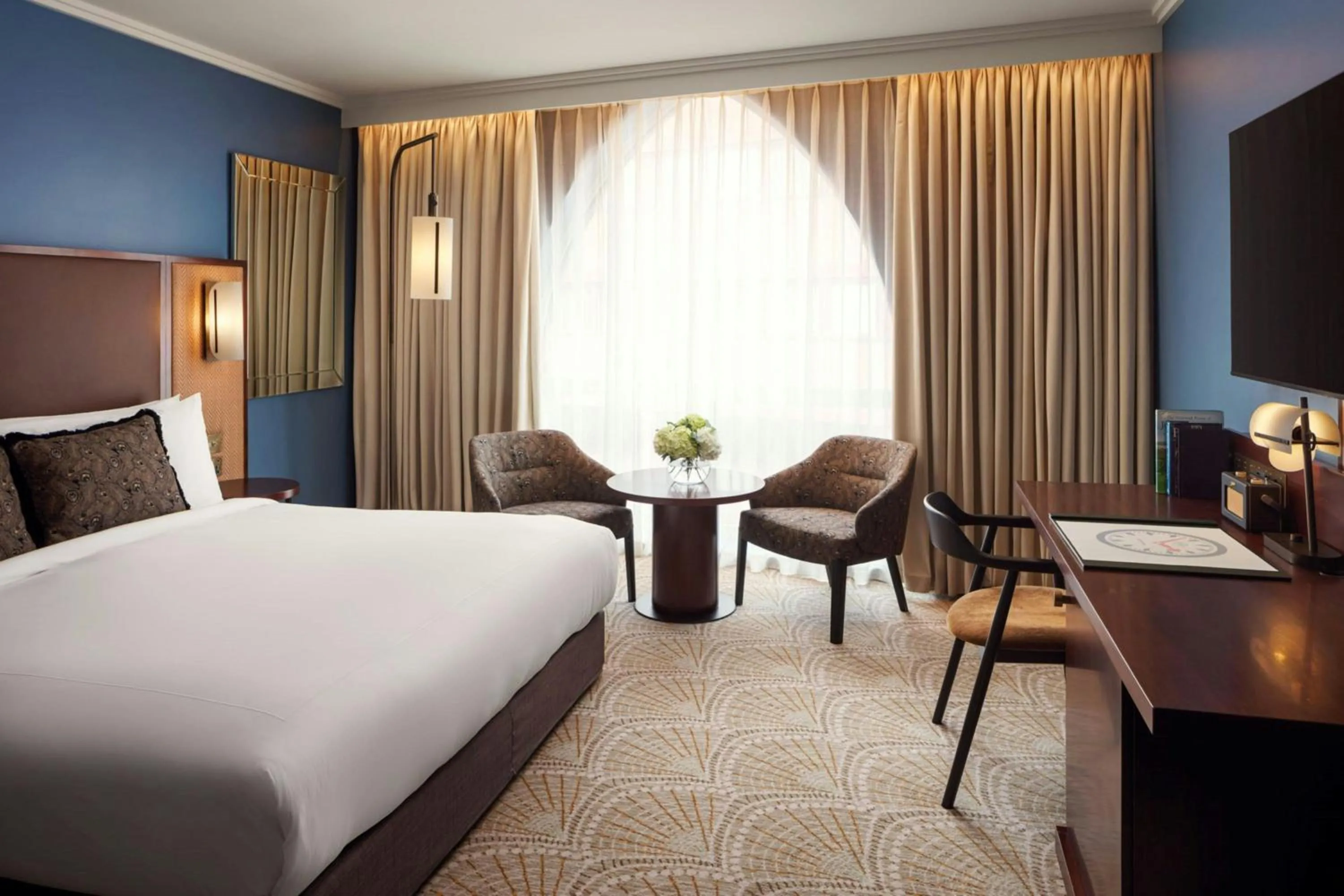 Photo of the whole room, Bed in St Pancras London, Autograph Collection