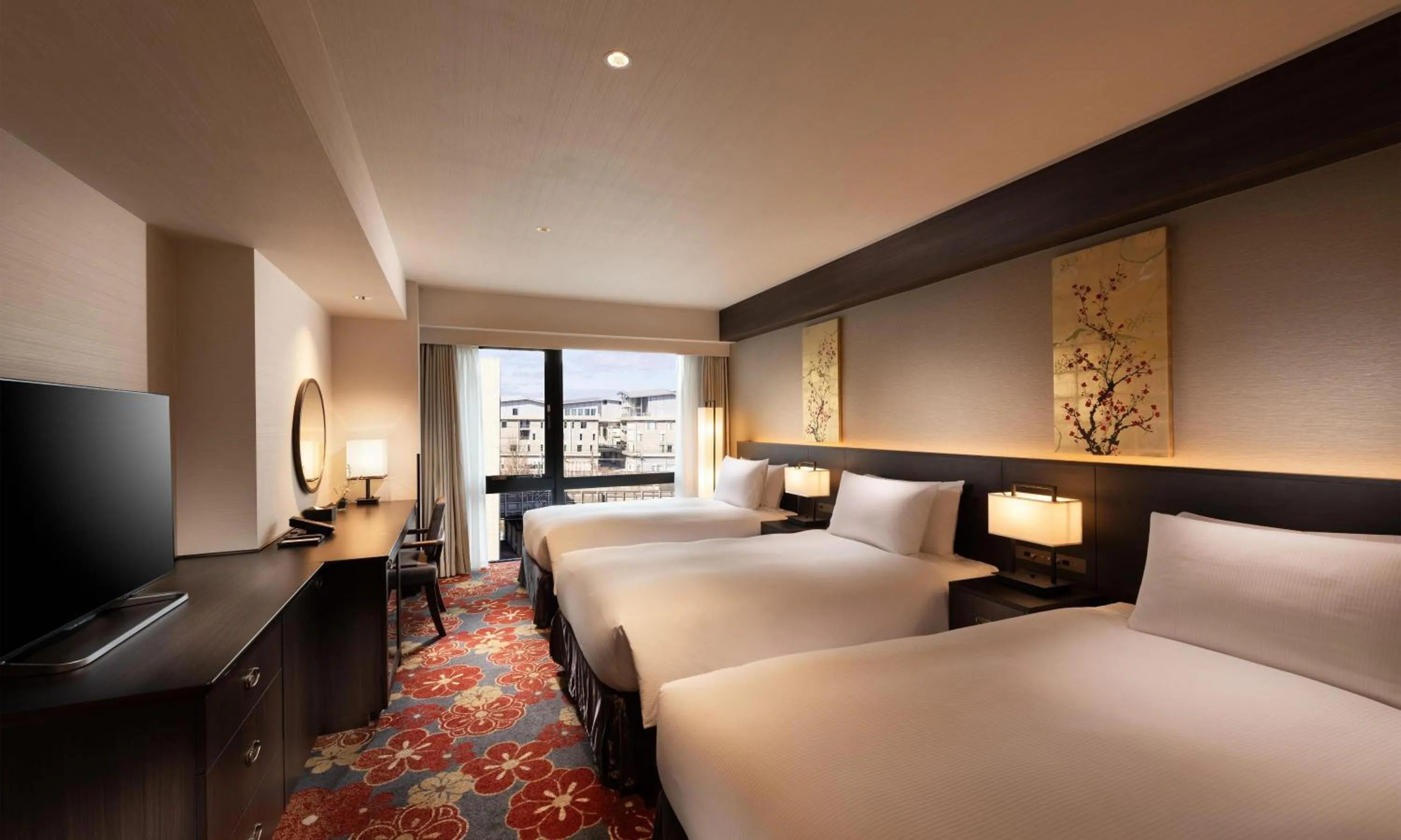 Bed in DoubleTree by Hilton Kyoto Station