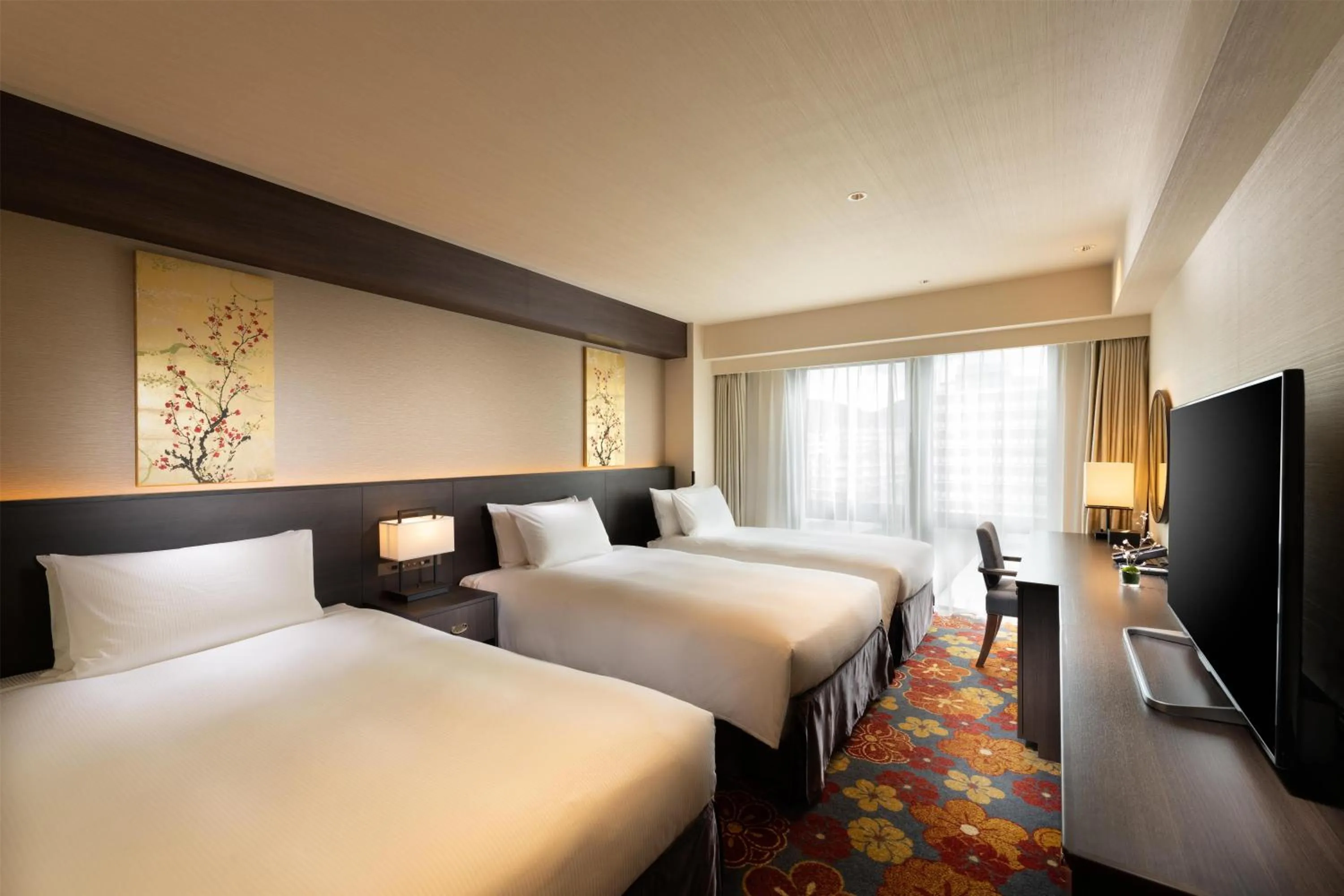 Bed in DoubleTree by Hilton Kyoto Station