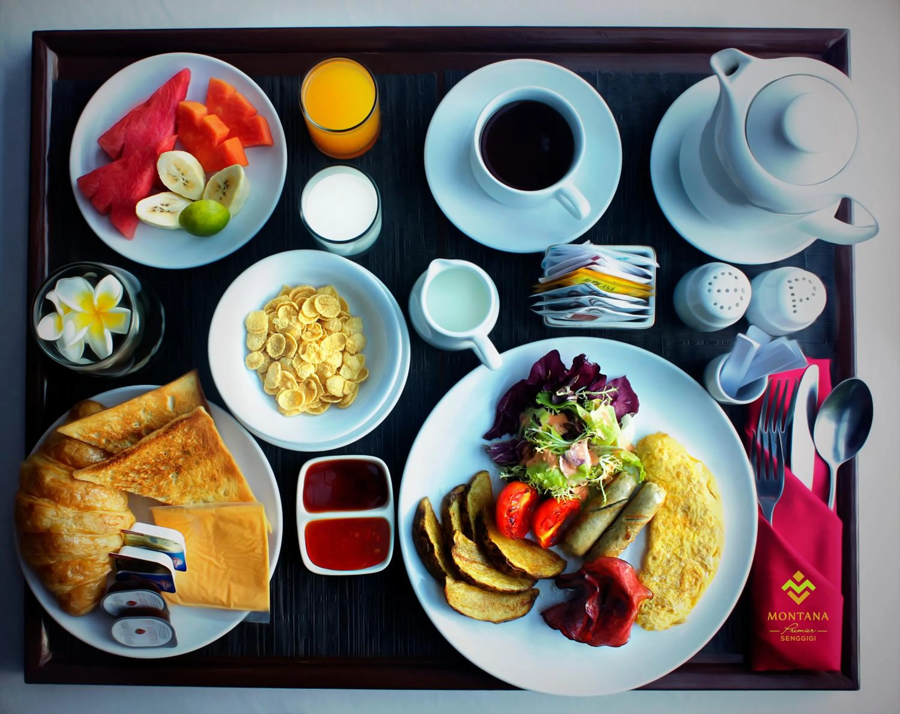 American breakfast in Montana Premier Senggigi