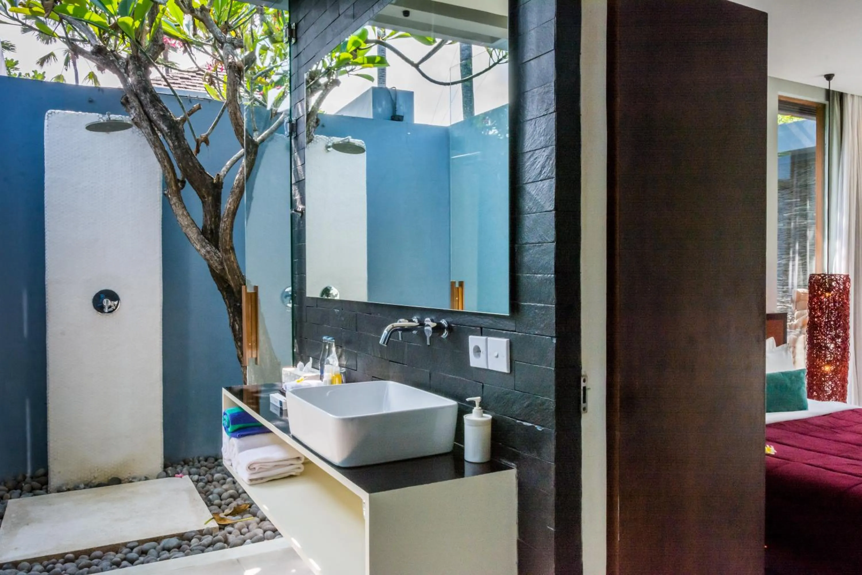 Shower in Kembali Villas