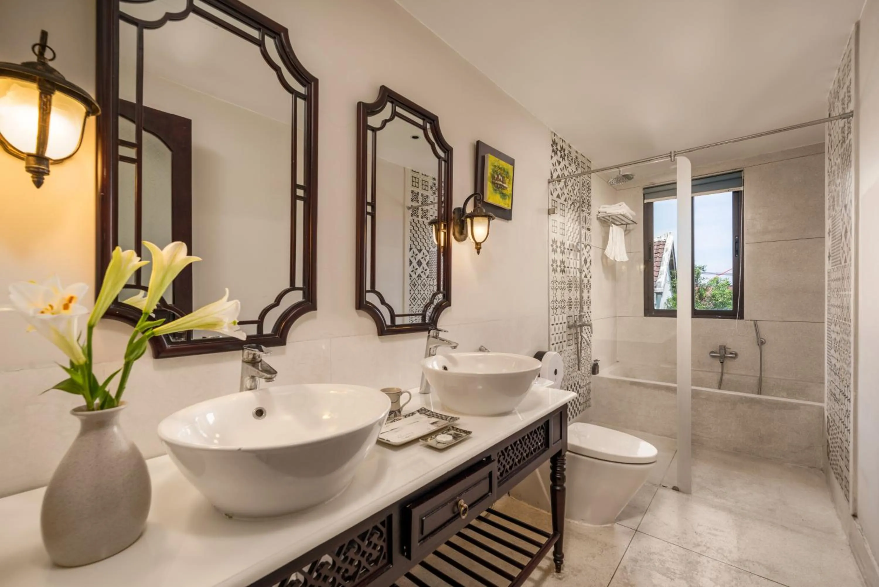 Shower in Hoi An Rosemary Boutique Hotel & Spa - A Peaceful Retreat