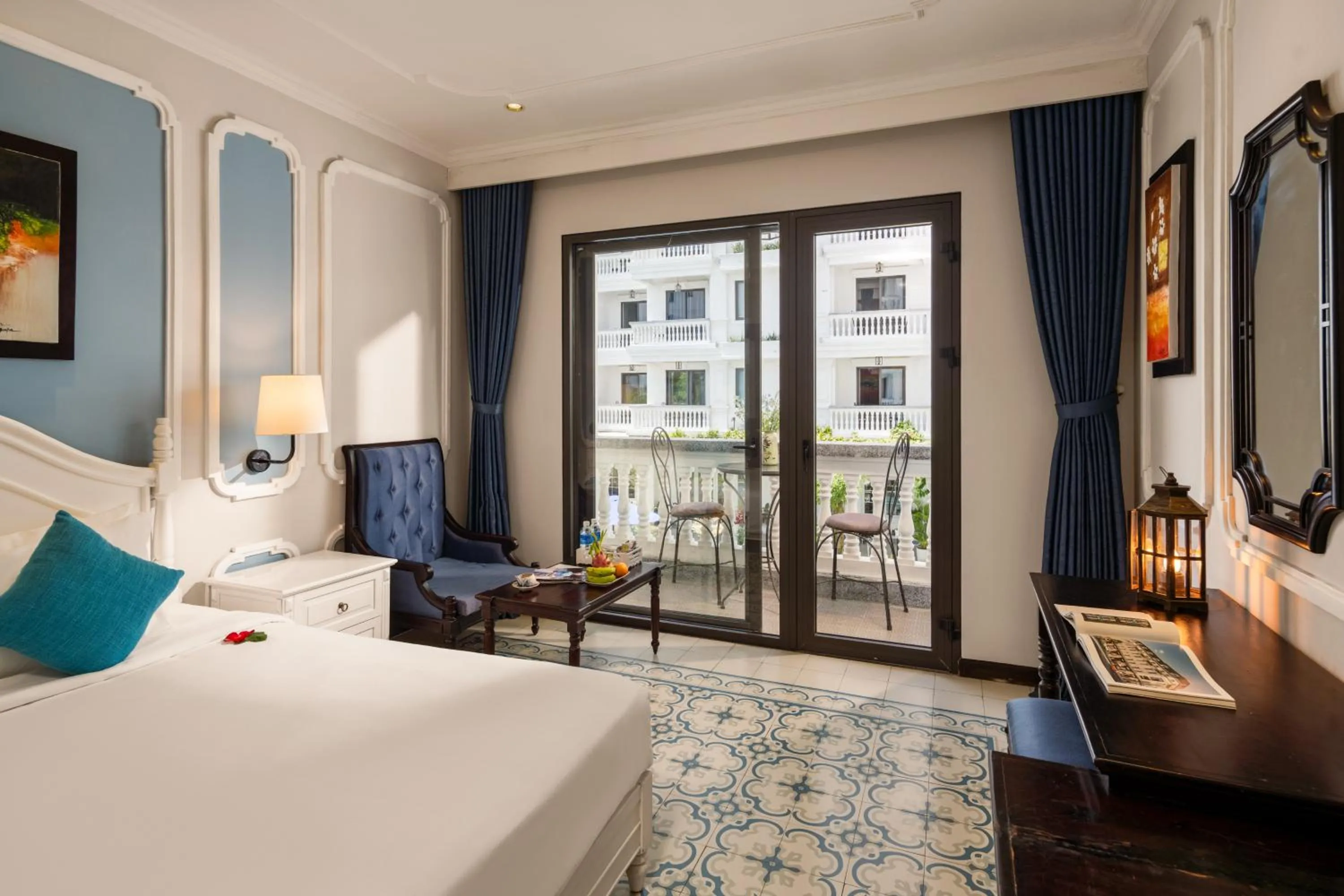 Communal lounge/ TV room, Bed in Hoi An Rosemary Boutique Hotel & Spa - A Peaceful Retreat