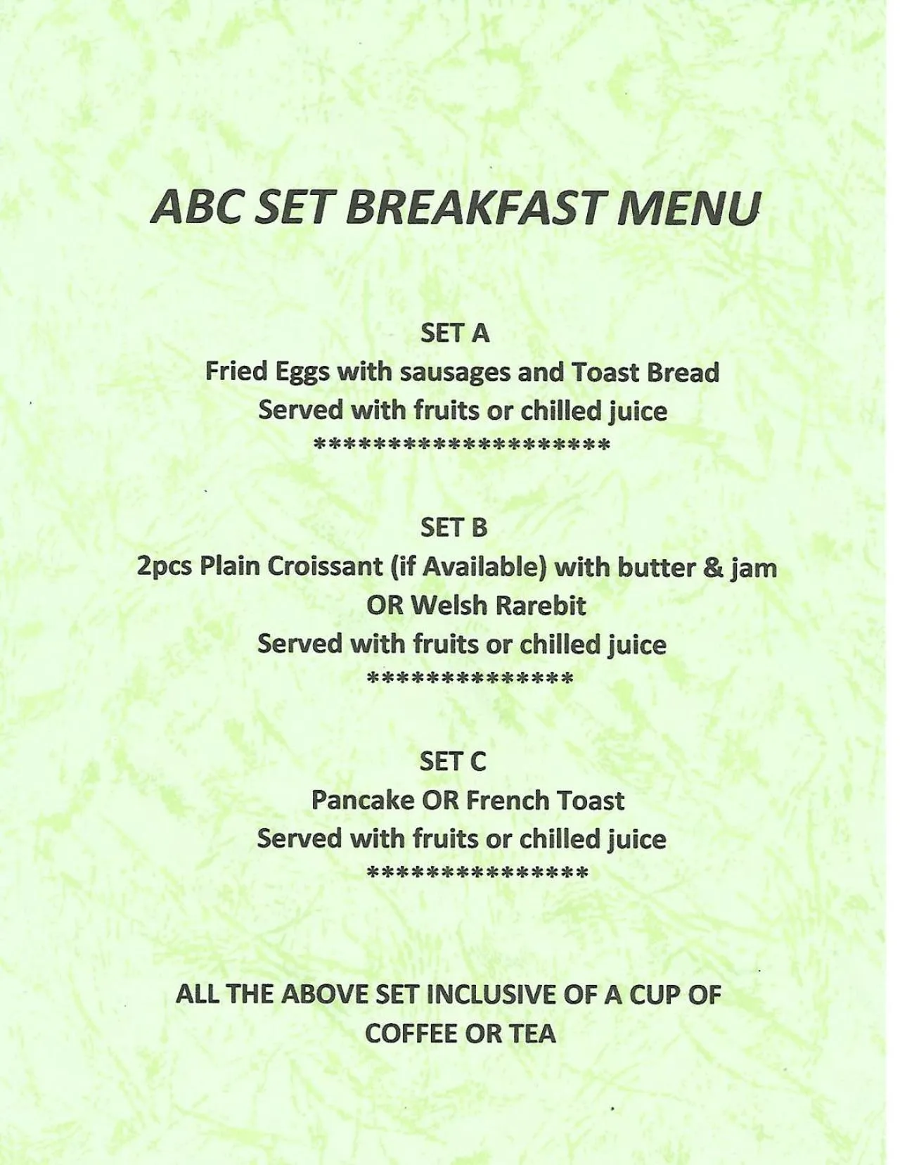 Breakfast in Terrace Hotel