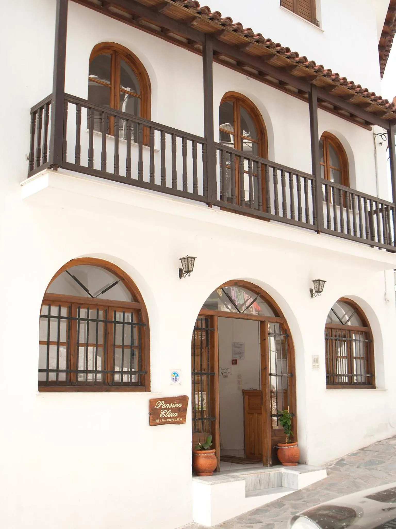Facade/entrance in ELIZA Skiathos