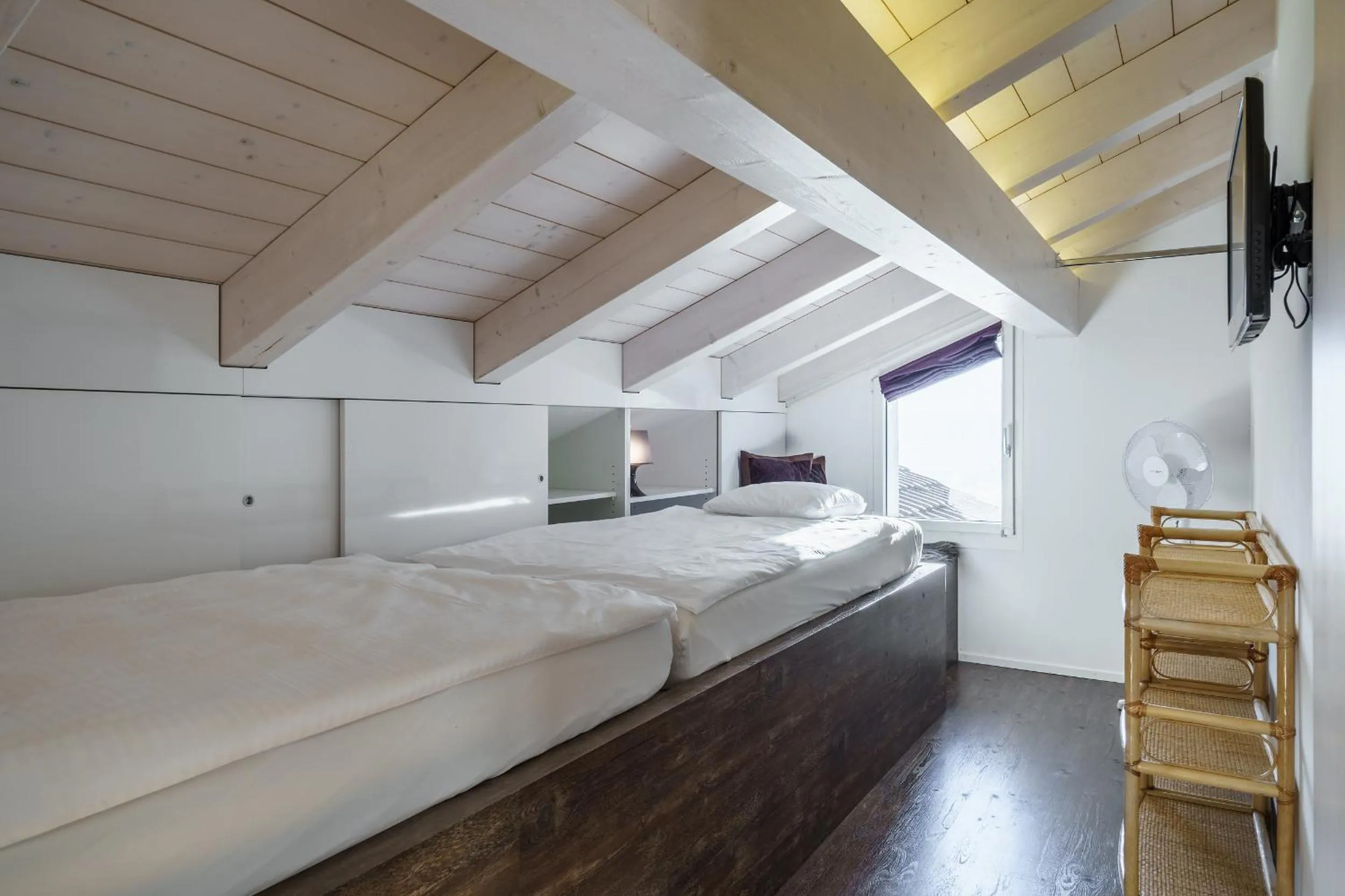 Photo of the whole room, Bed in Schönbühl Hotel & Restaurant Lake Thun