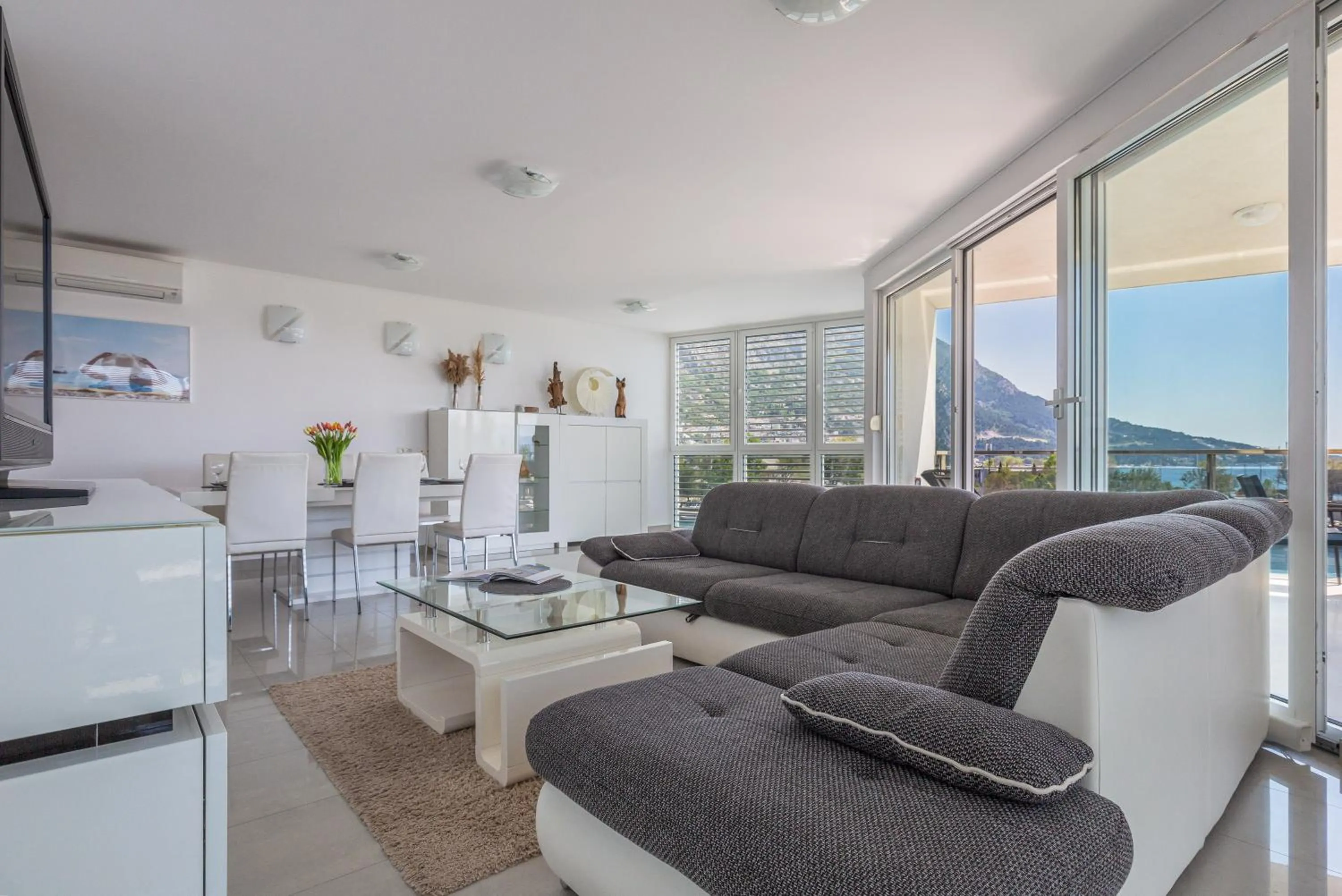 Living room in AP 4+2 in one of the most luxury building in Omis