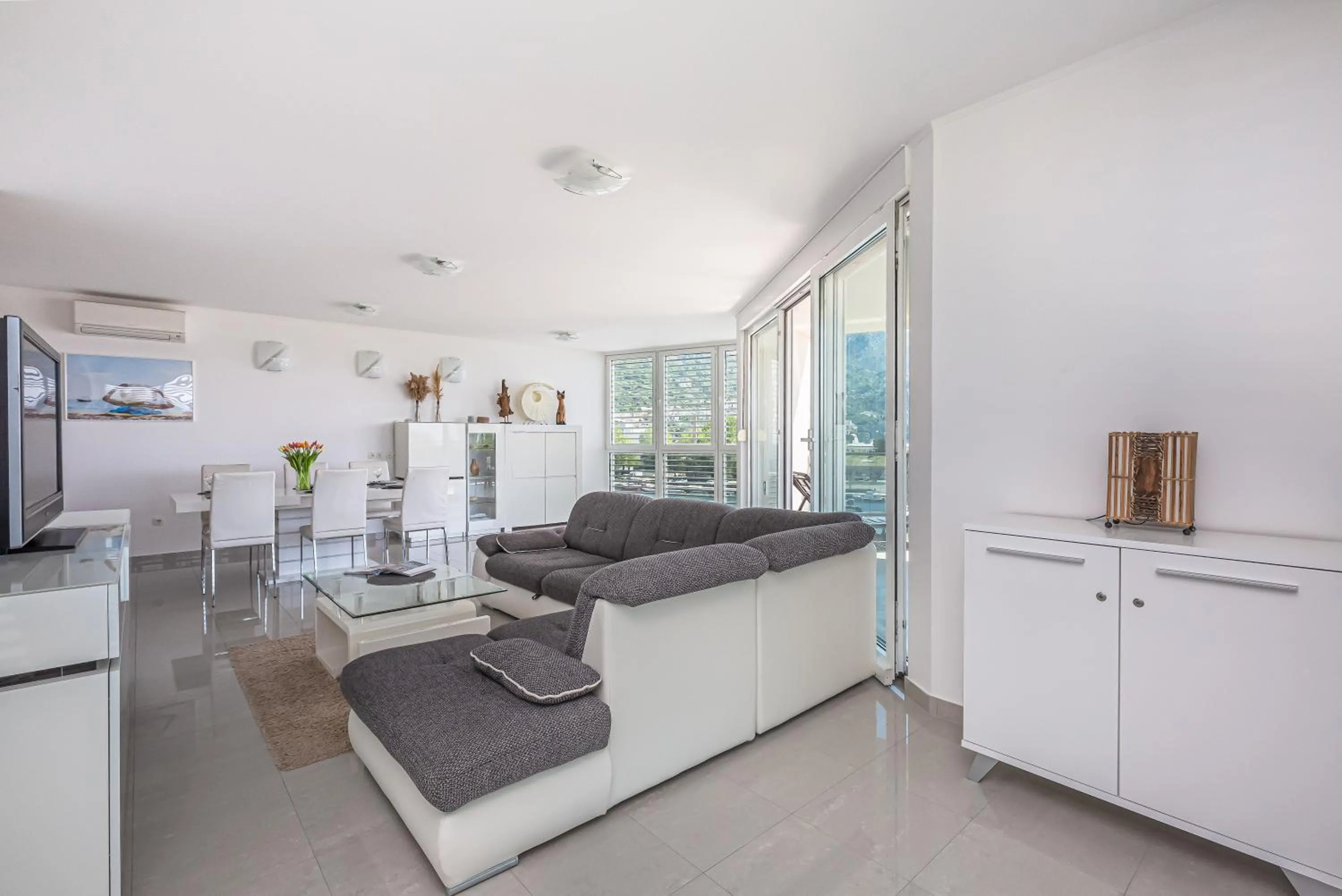 Living room in AP 4+2 in one of the most luxury building in Omis
