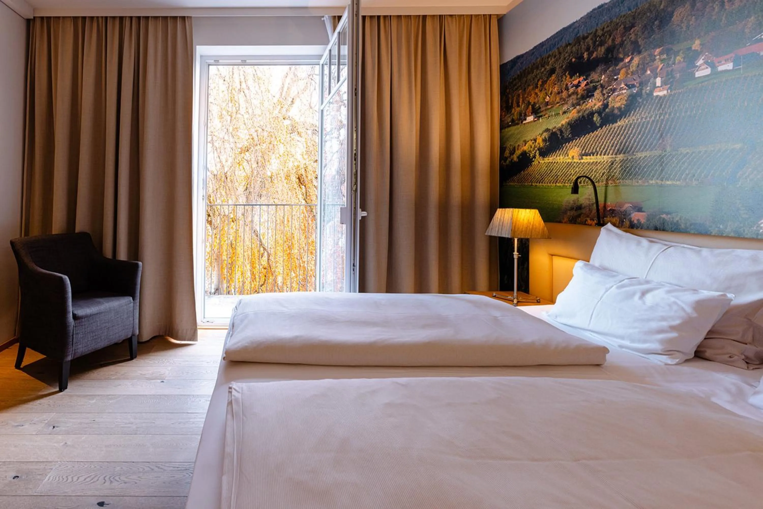 Bed in Hotel Stainzerhof