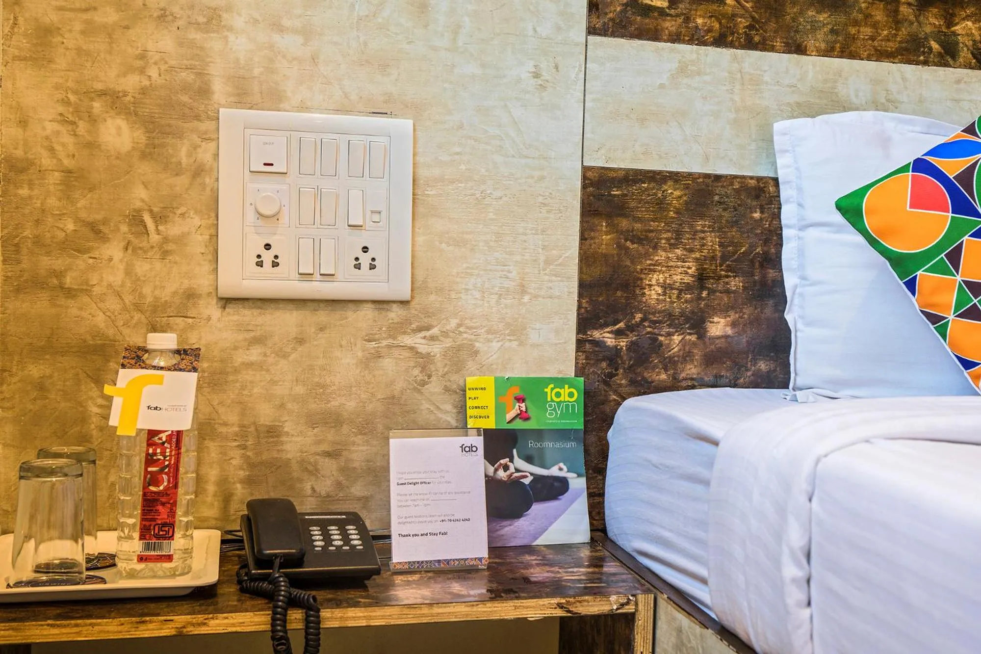 Bed in FabHotel Embassy Grand