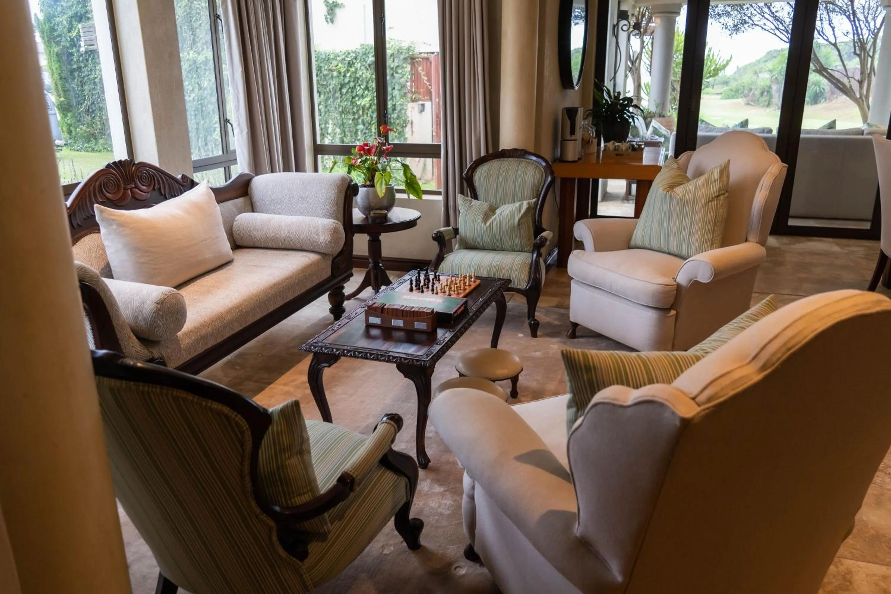 Seating area in Supertubes Guesthouse