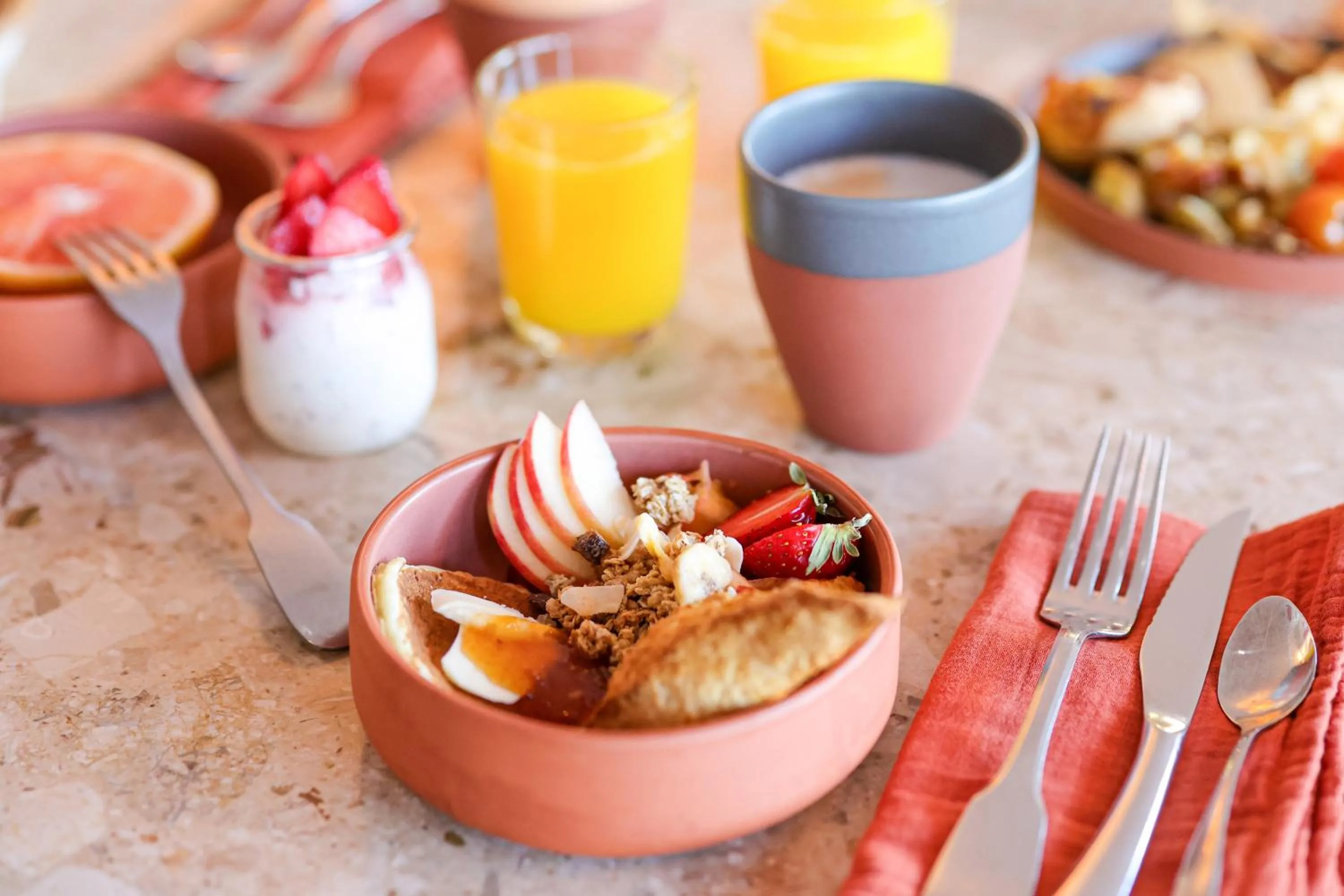 Breakfast in Le Saint Erasme, Hotel Eco Friendly