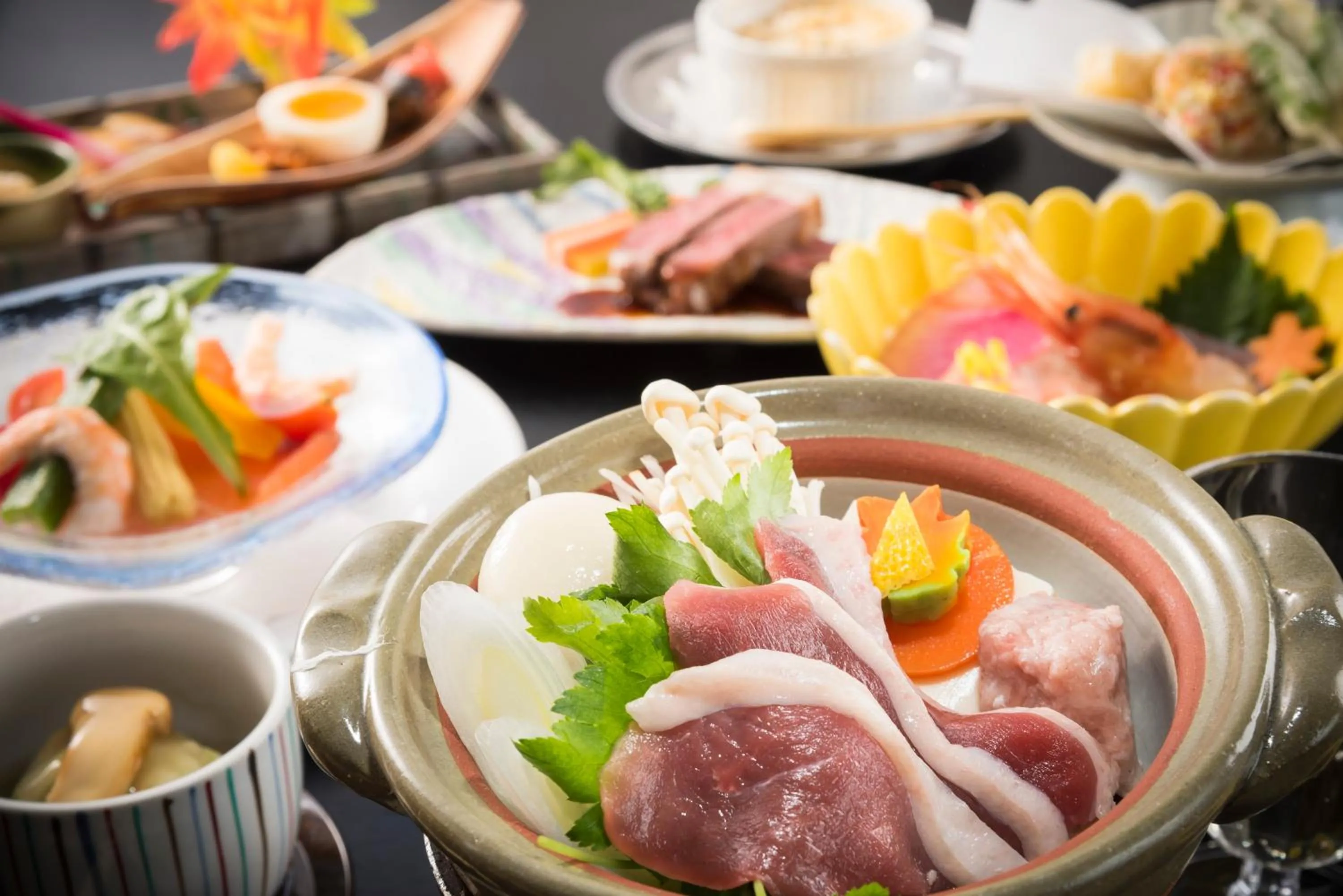 Food close-up in Sky Hotel Namerikawa