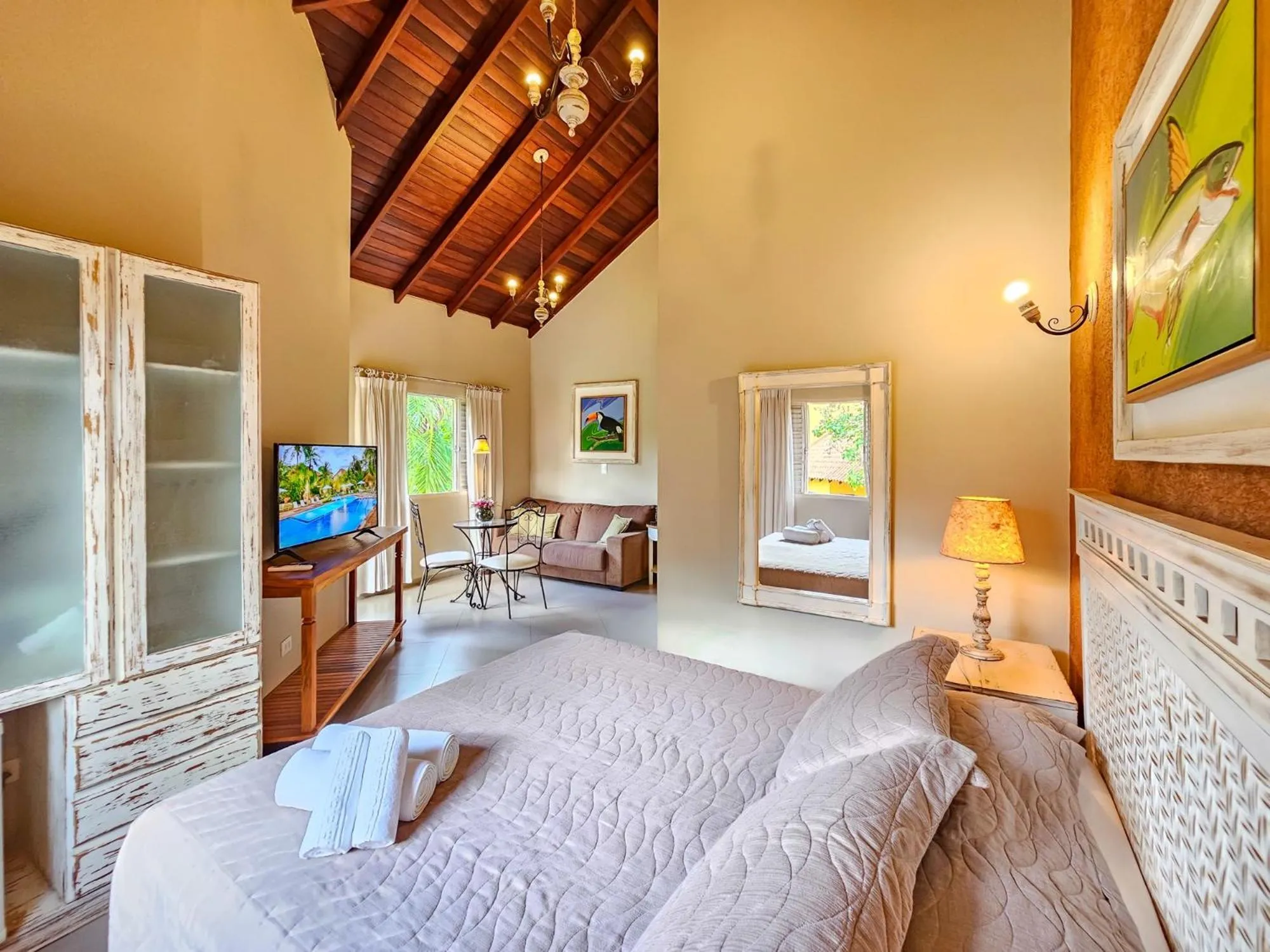 Bed in Hotel Pousada Águas de Bonito