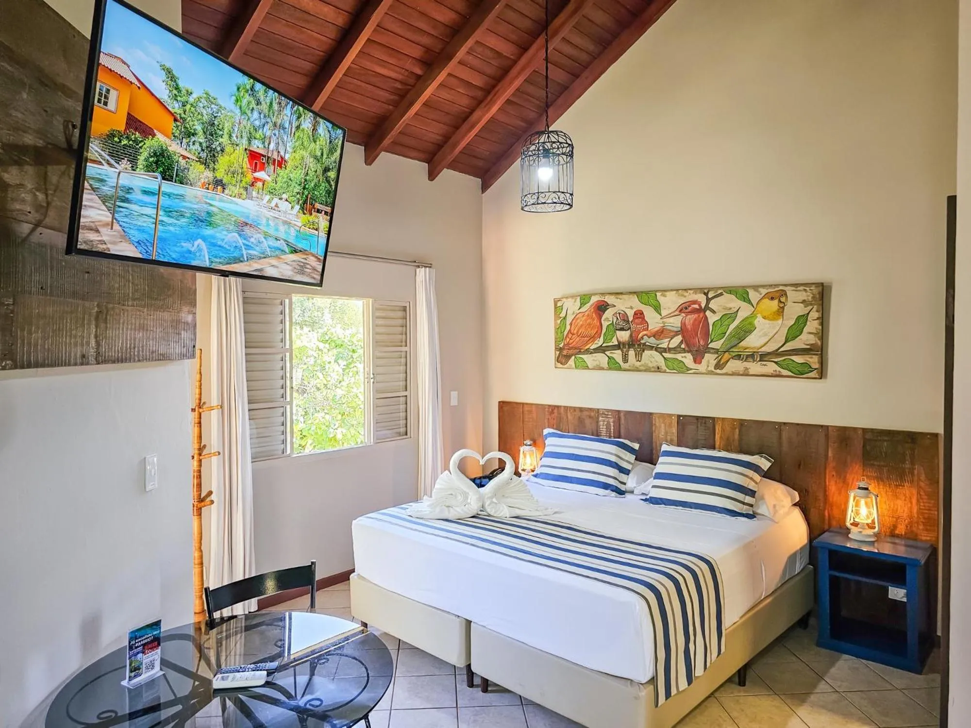 Bed in Hotel Pousada Águas de Bonito