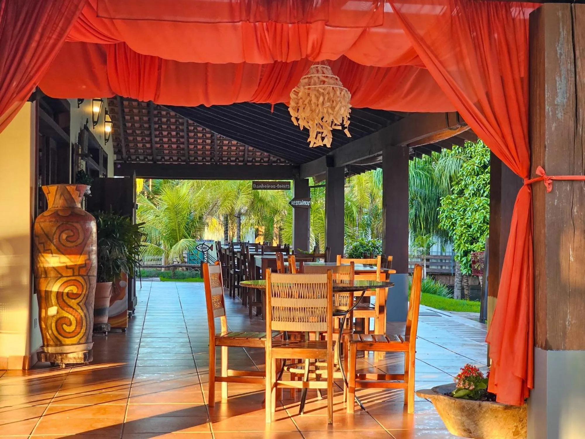 Patio in Hotel Pousada Águas de Bonito