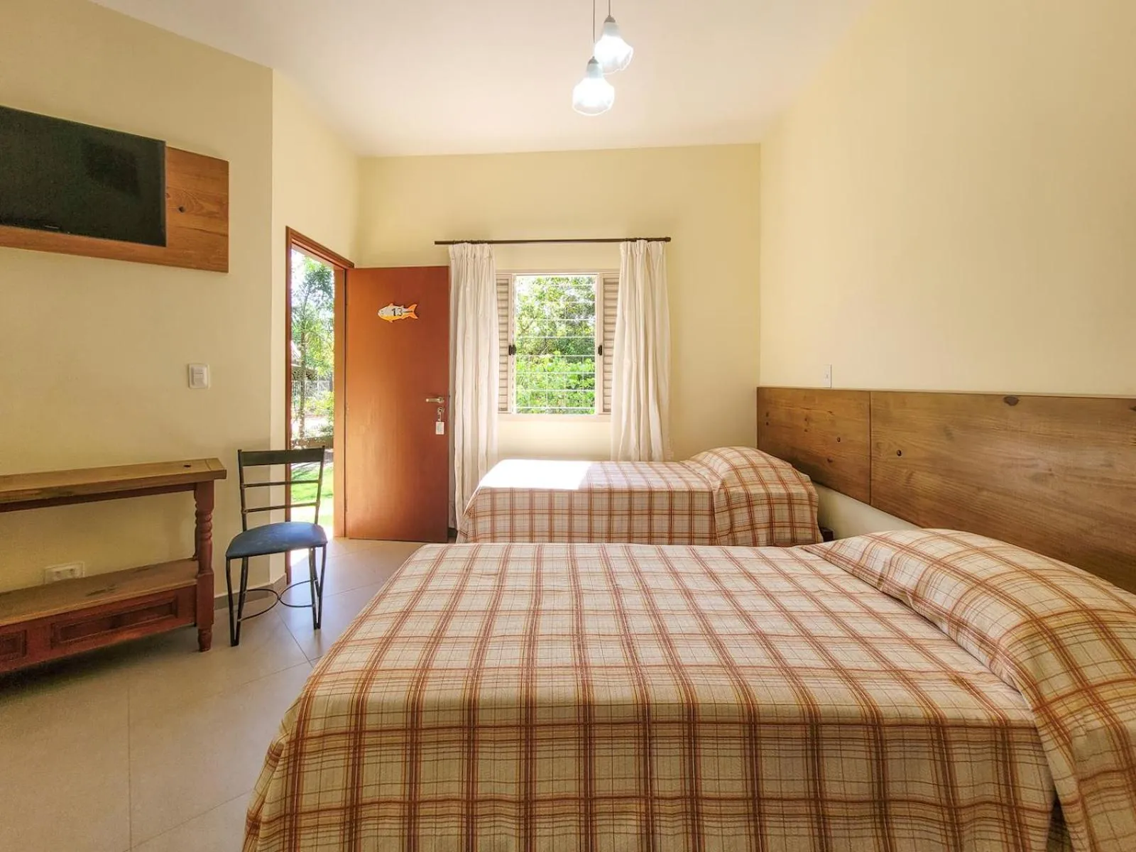 Bed in Hotel Pousada Águas de Bonito