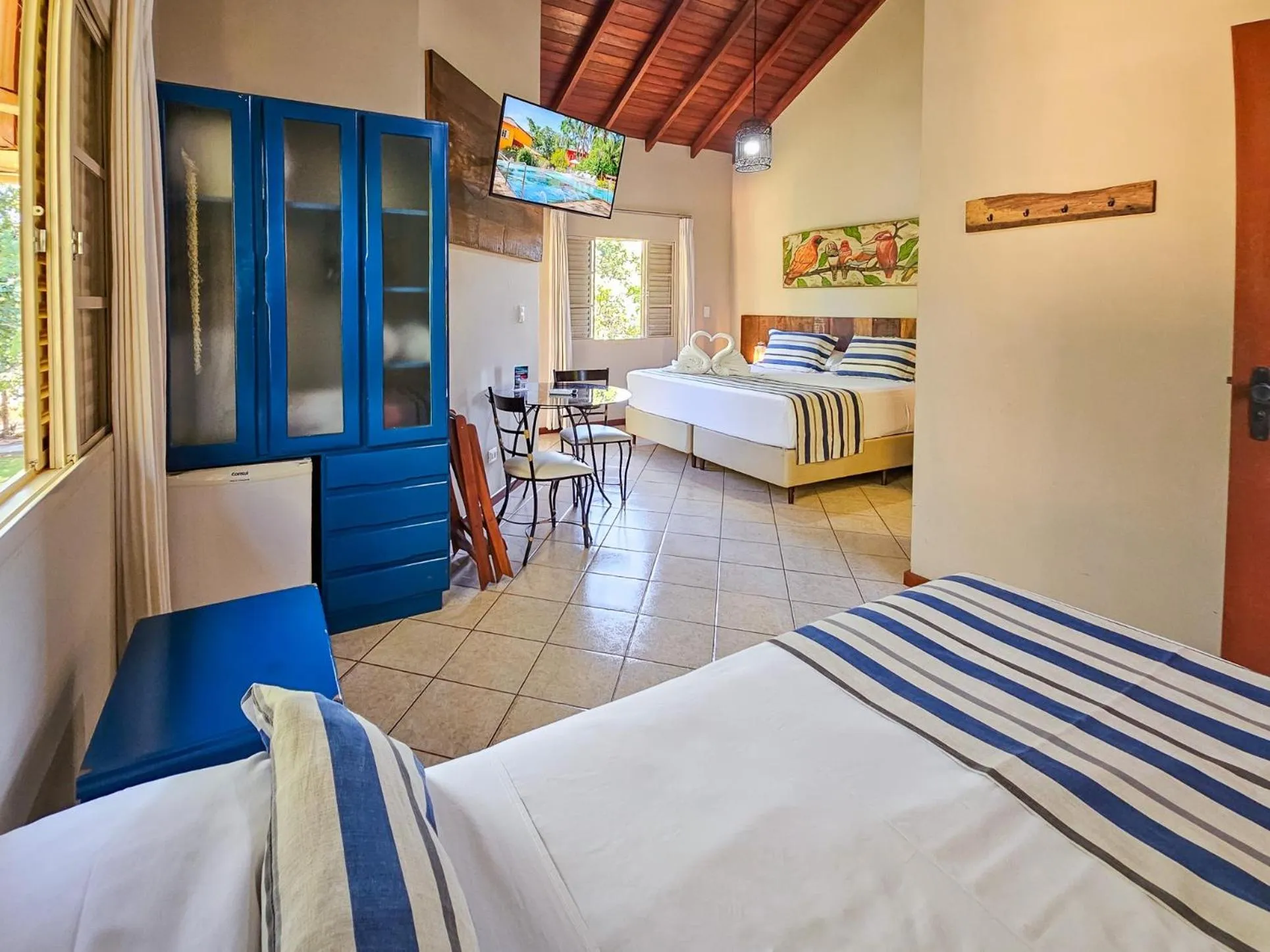 Bed in Hotel Pousada Águas de Bonito