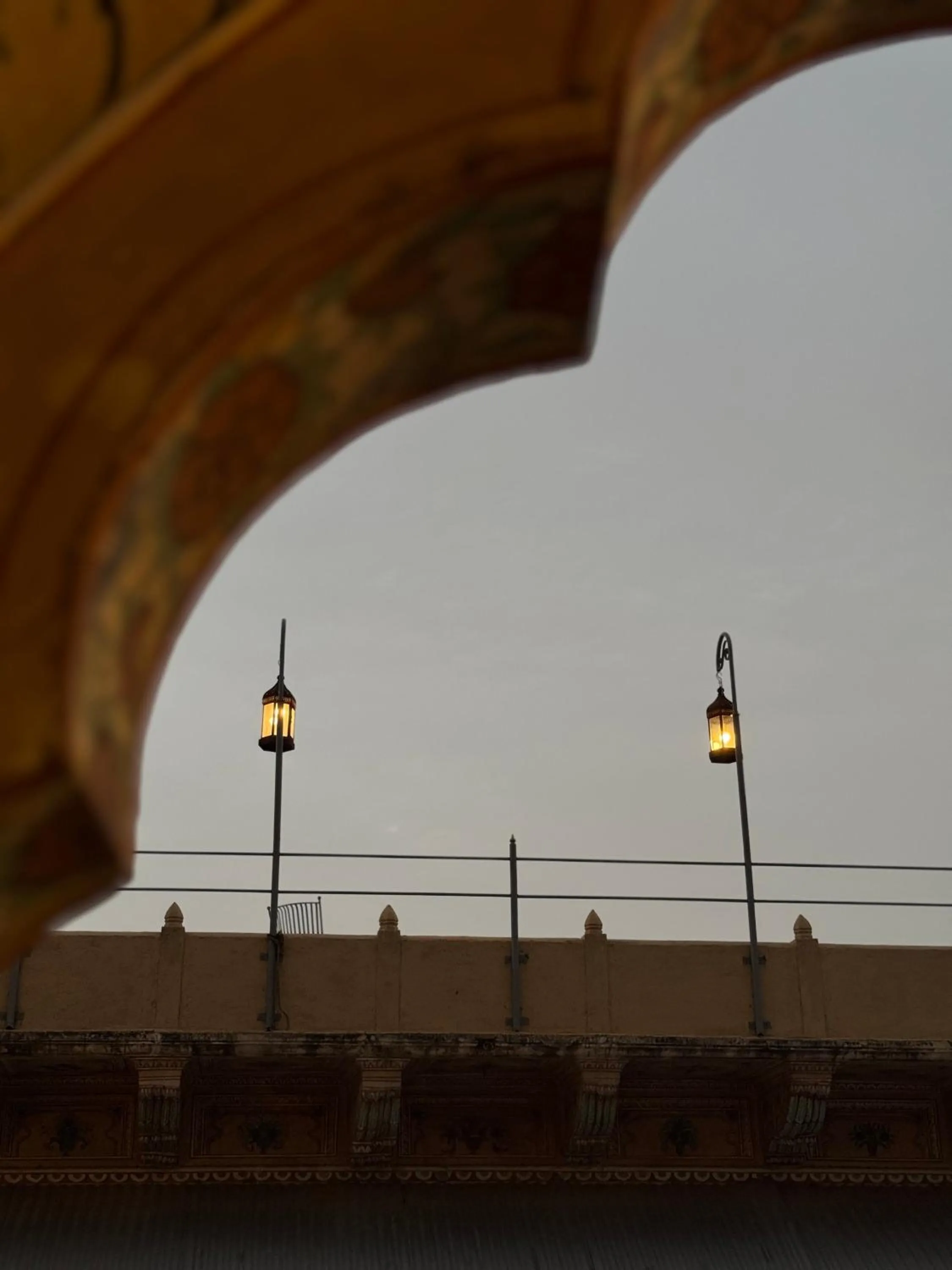 Inner courtyard view in Mandawa Kothi
