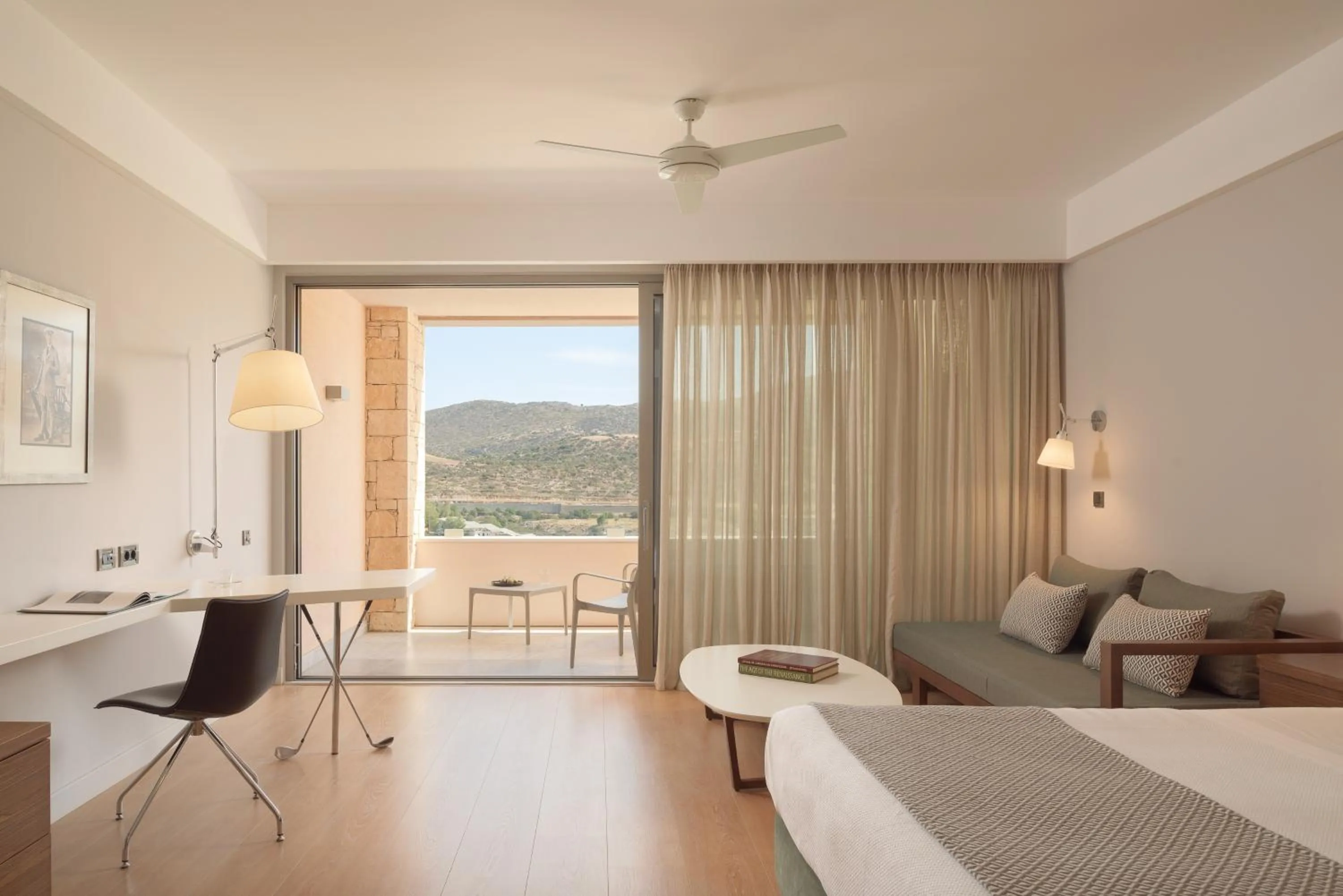 Balcony/Terrace, Bed in Crete Golf Club Hotel