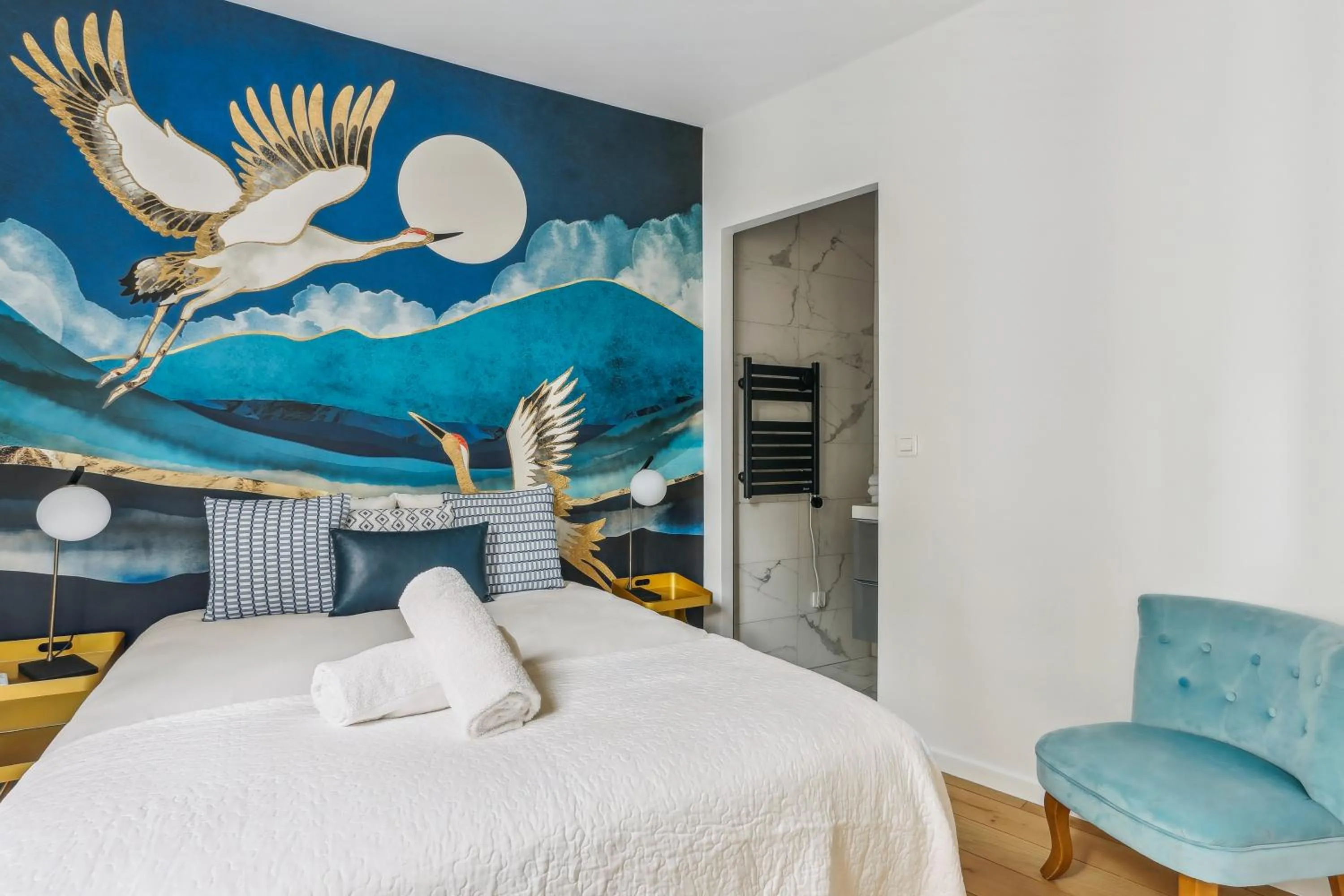 Bedroom, Bed in Résidence AURMAT - Appart - Hôtel - Boulogne - Paris