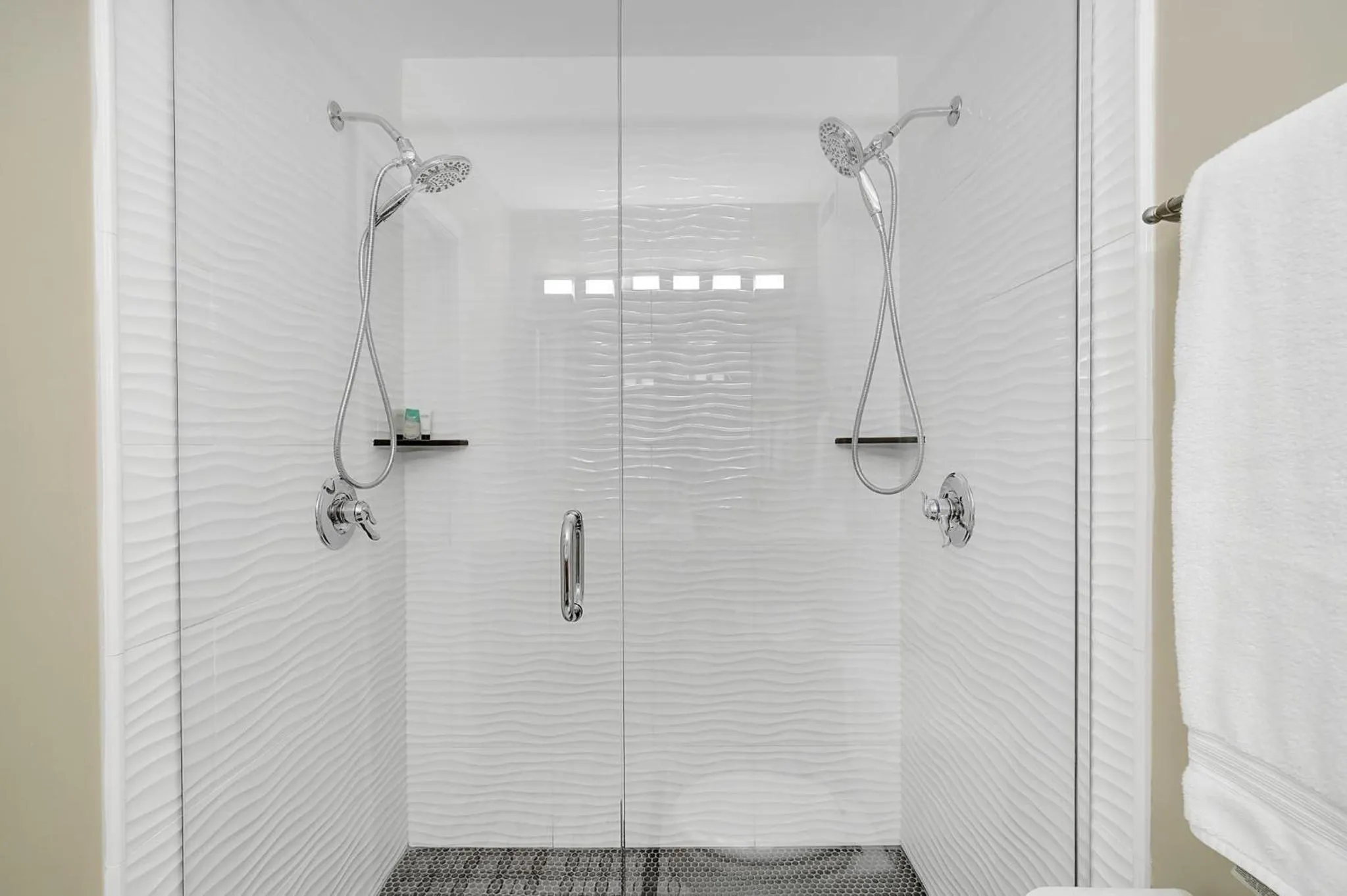 Shower in Lux Townhouse, Walk to All, Sleeps 6 Adults