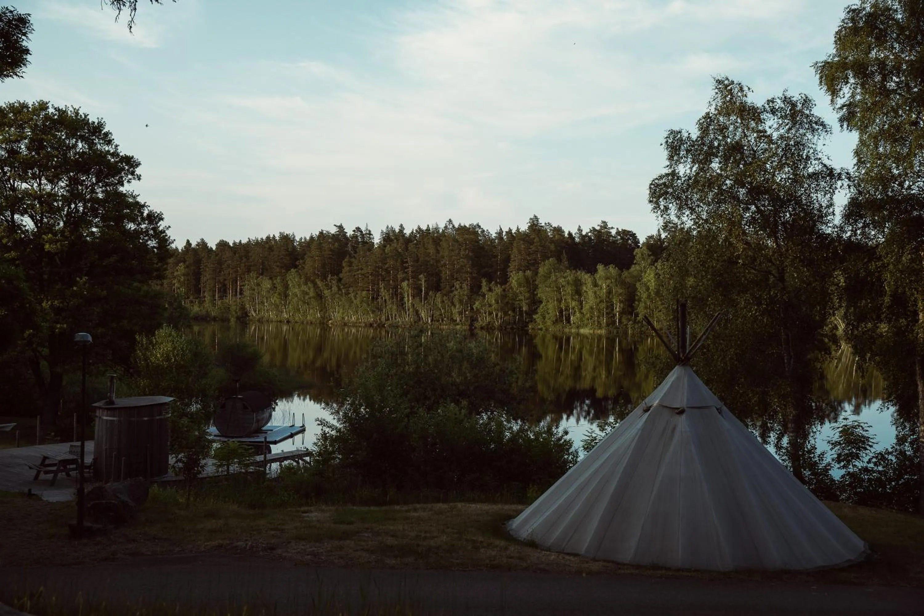 Lake view in Ödevata Gårdshotell
