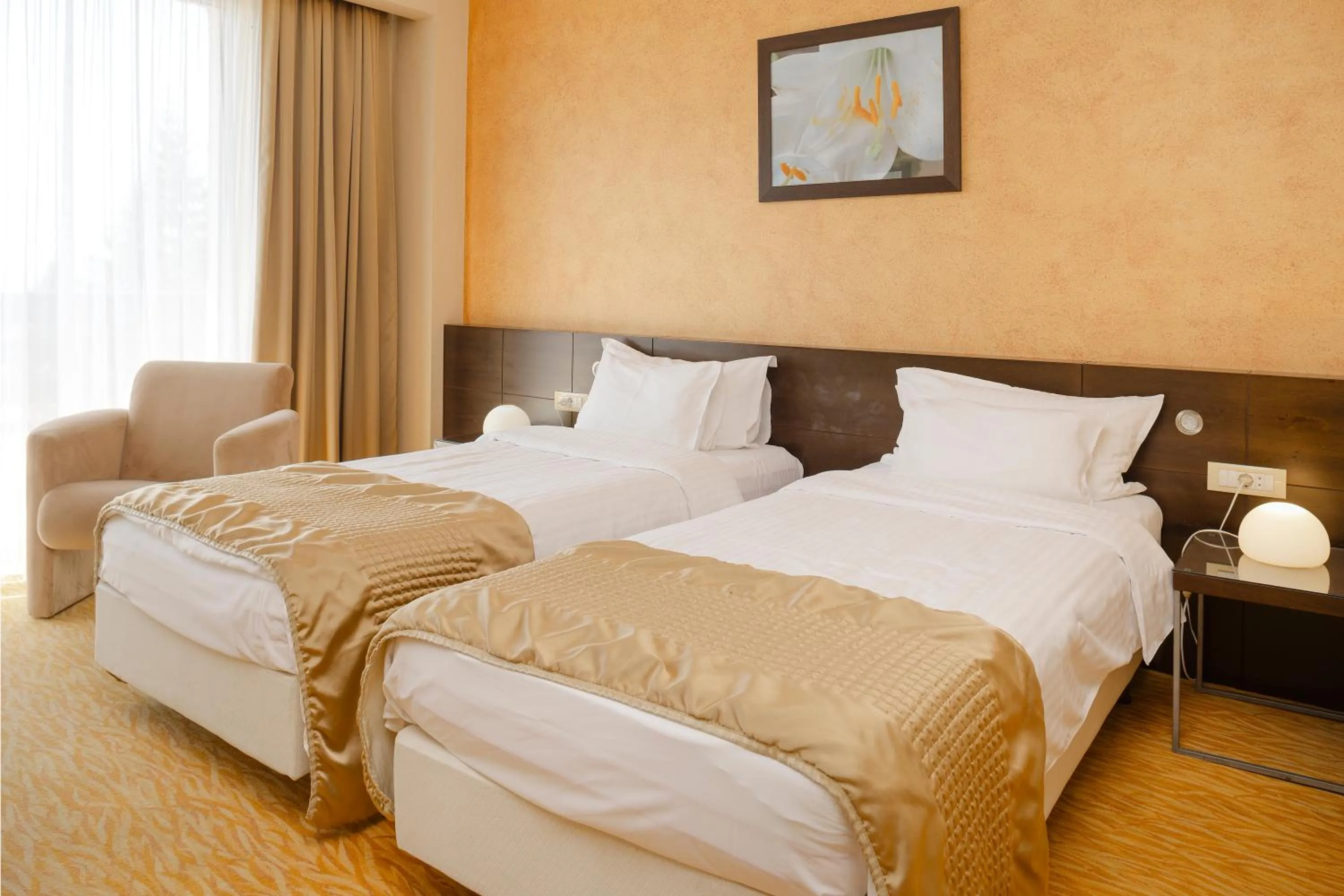 View (from property/room), Bed in Hotel Clermont