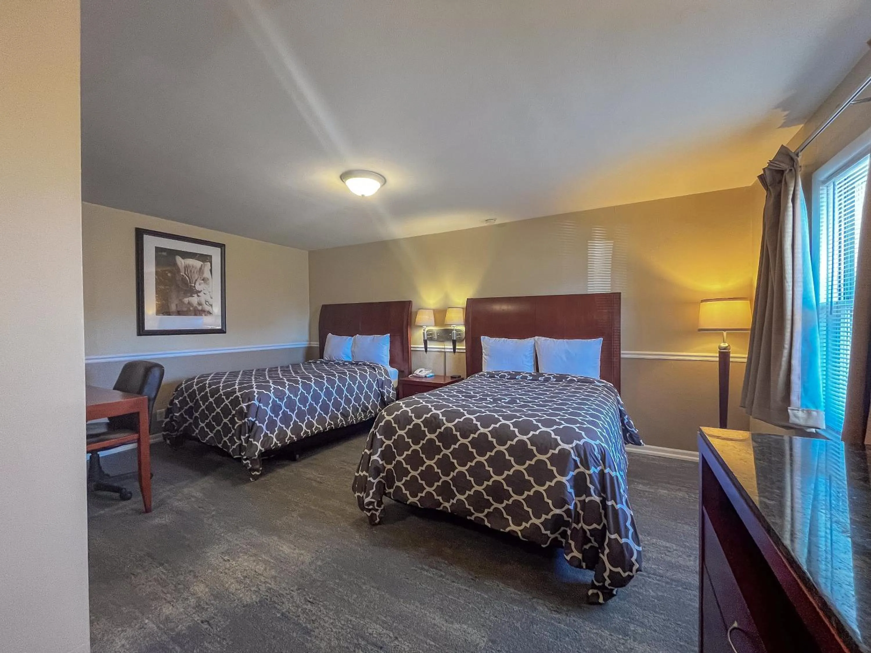 Bed in Alpine Inn & Suites Rockford