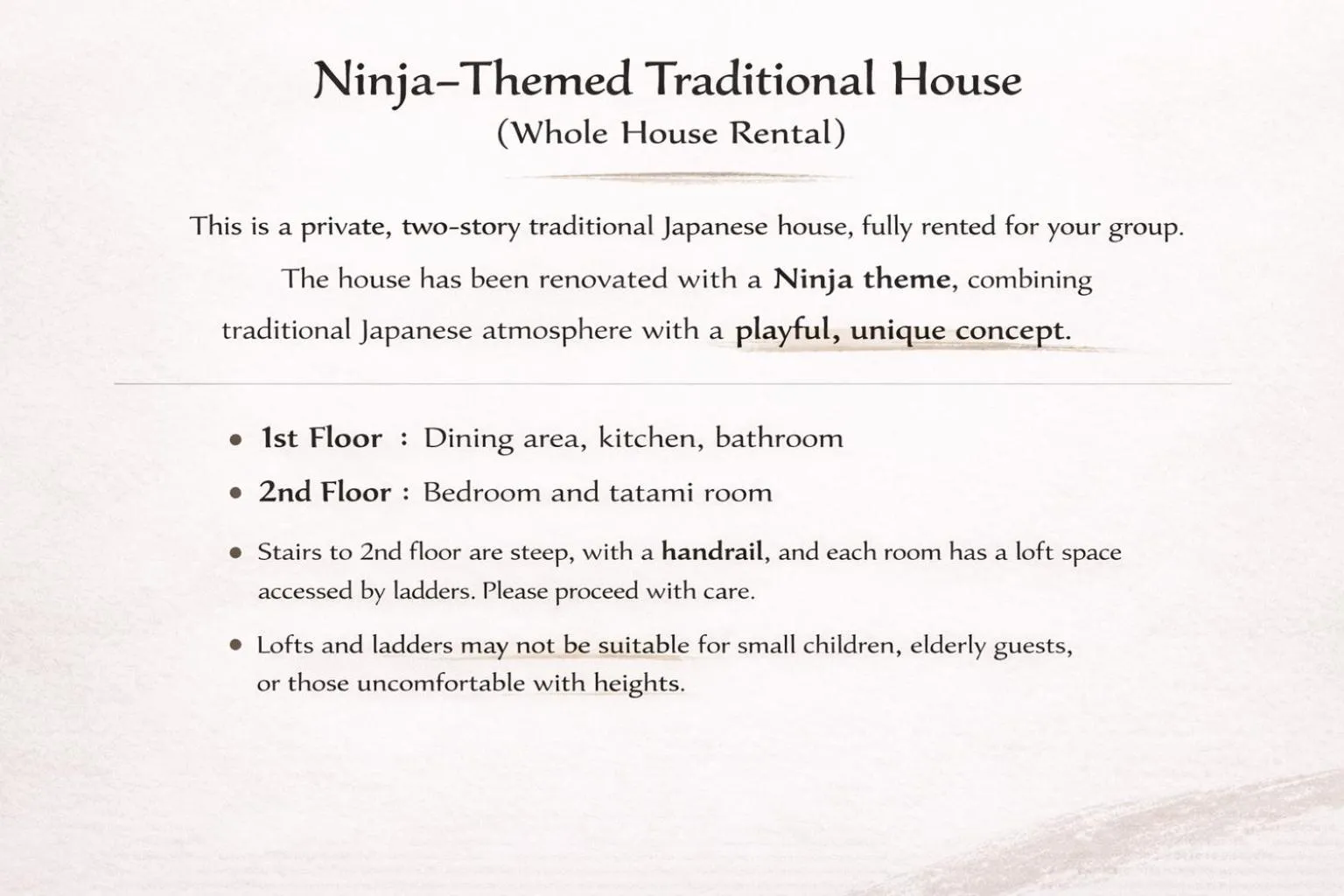 Floor plan in Vacation"Ninja"house Secretbase near Asakusa