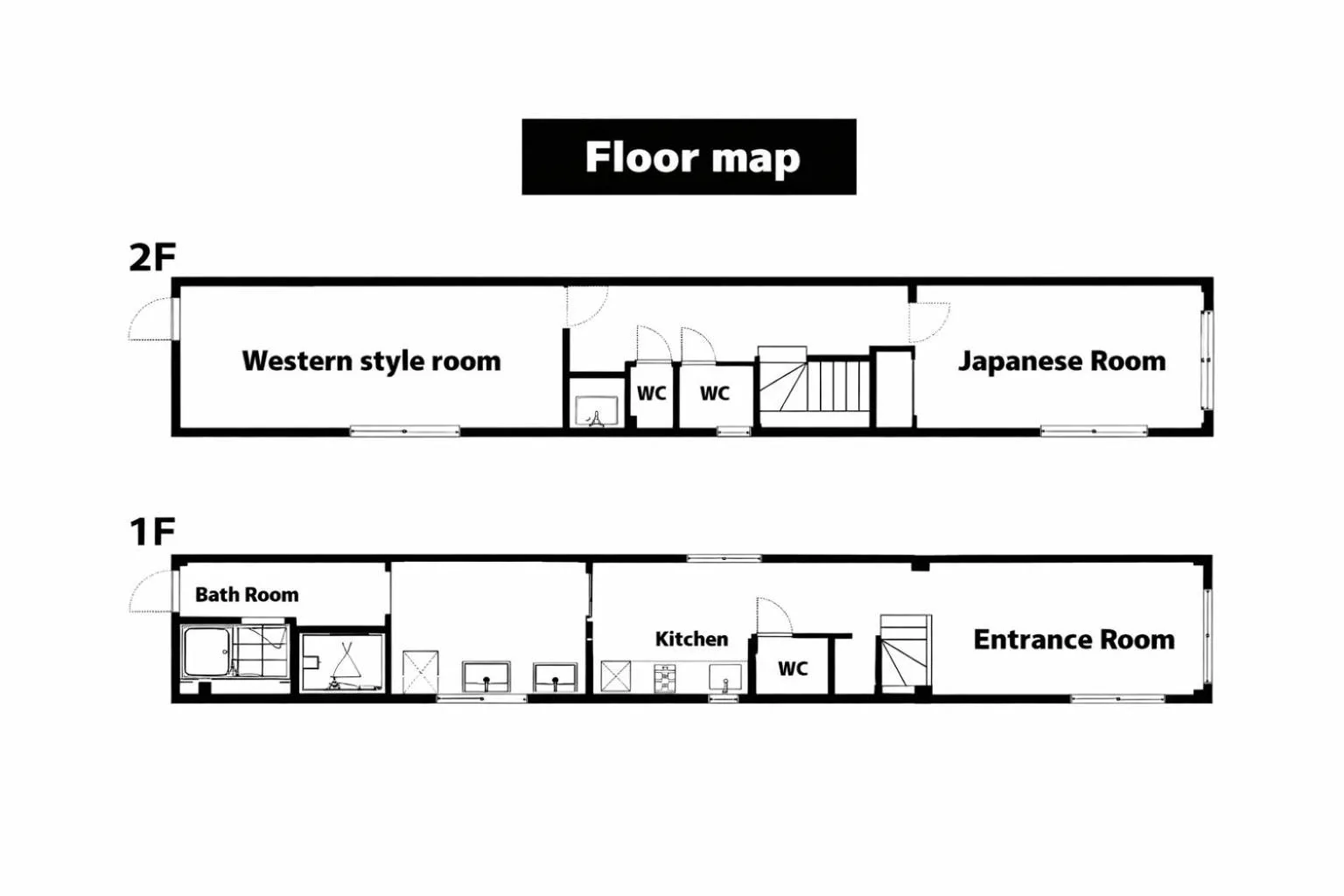 Floor plan in Vacation"Ninja"house Secretbase near Asakusa
