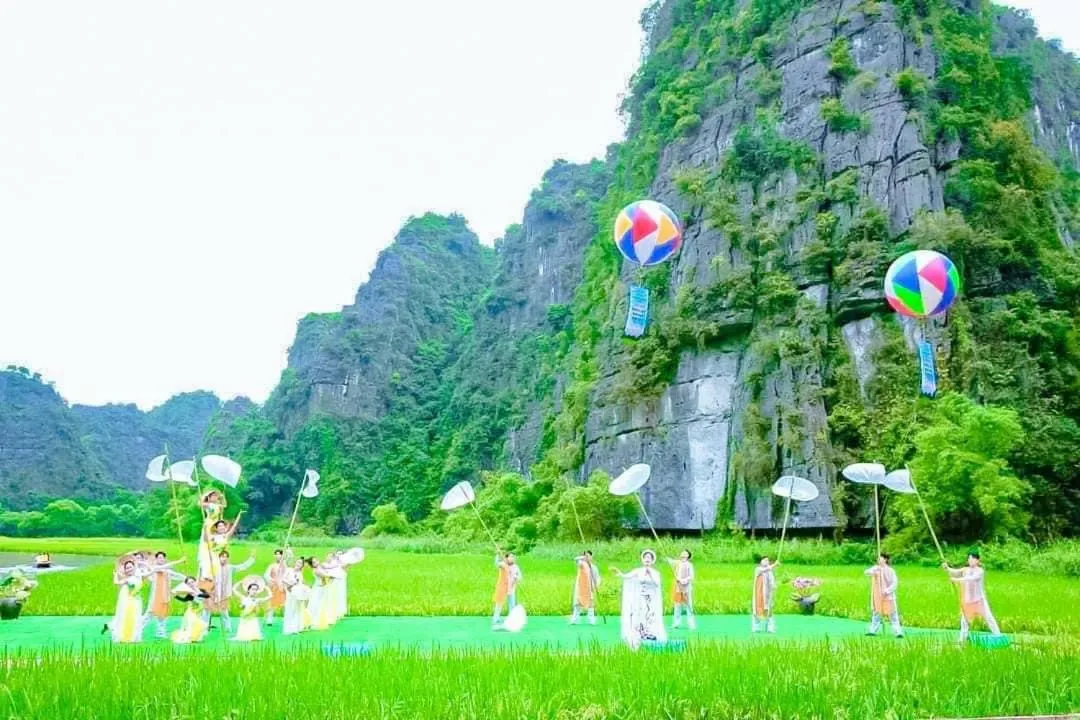 Natural landscape in Tam Coc Rice Fields Homestay
